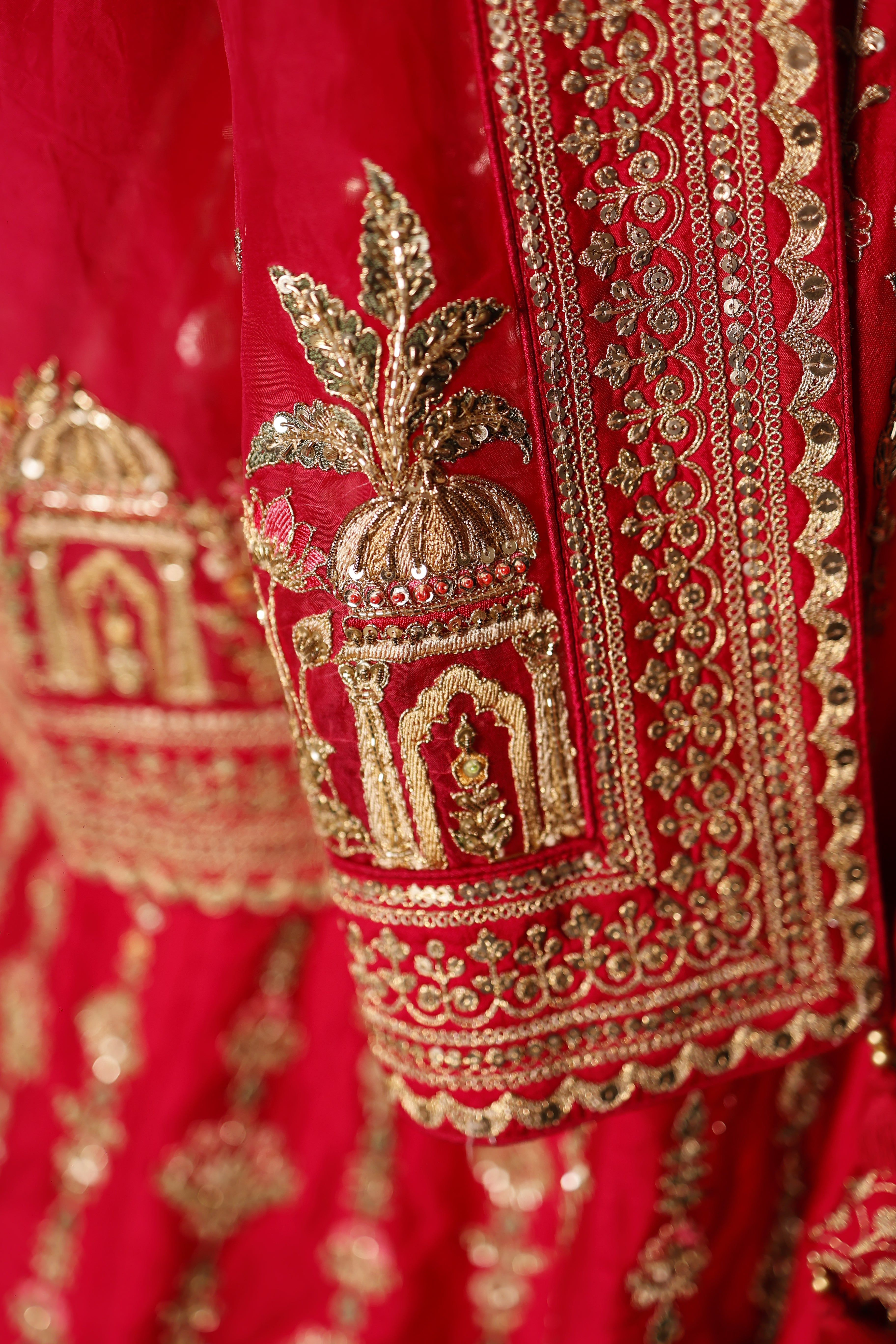 Designer Rani Pink Raw Silk Bridal Lehenga