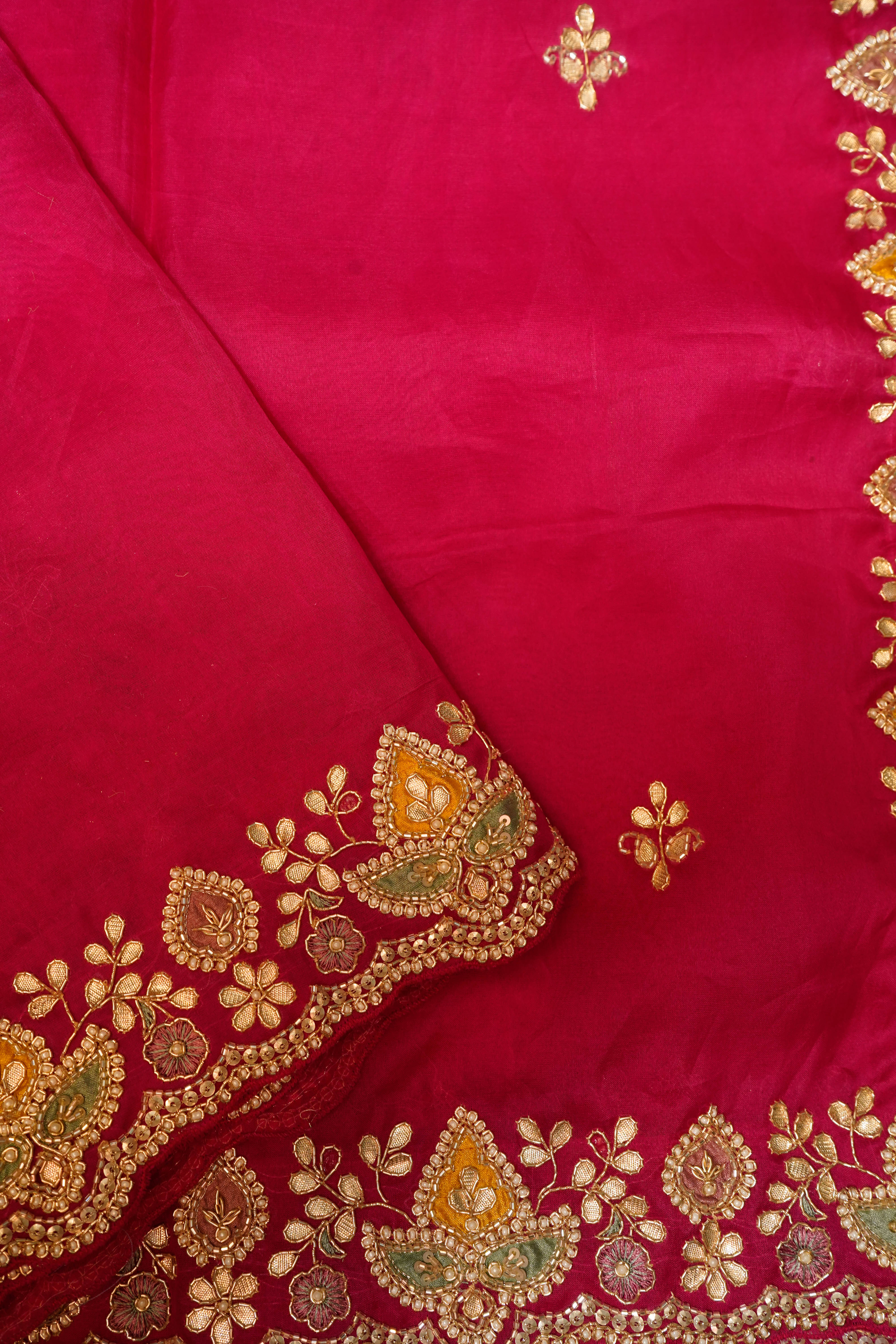 Designer Pink Organza Saree