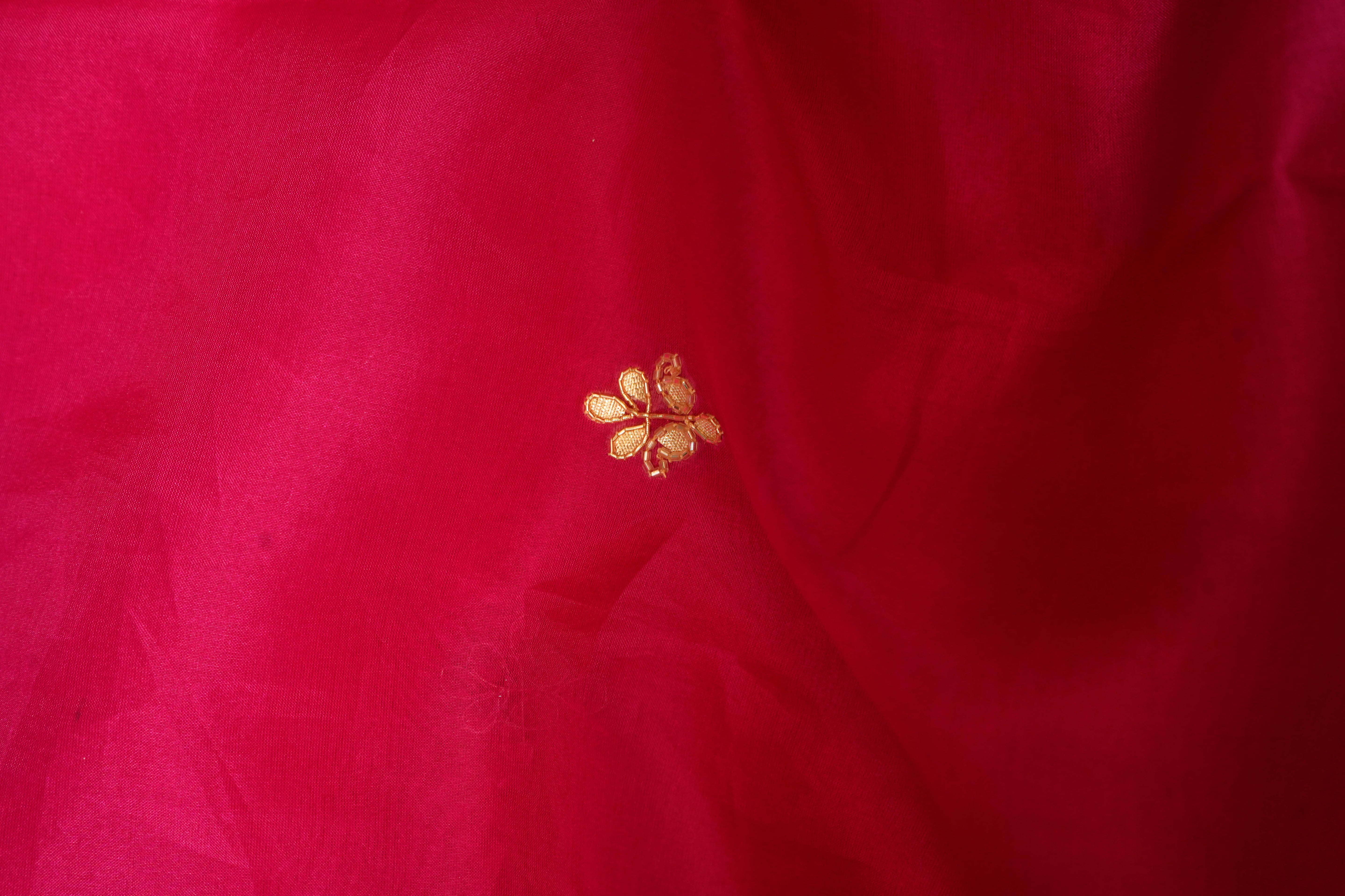 Designer Pink Organza Saree