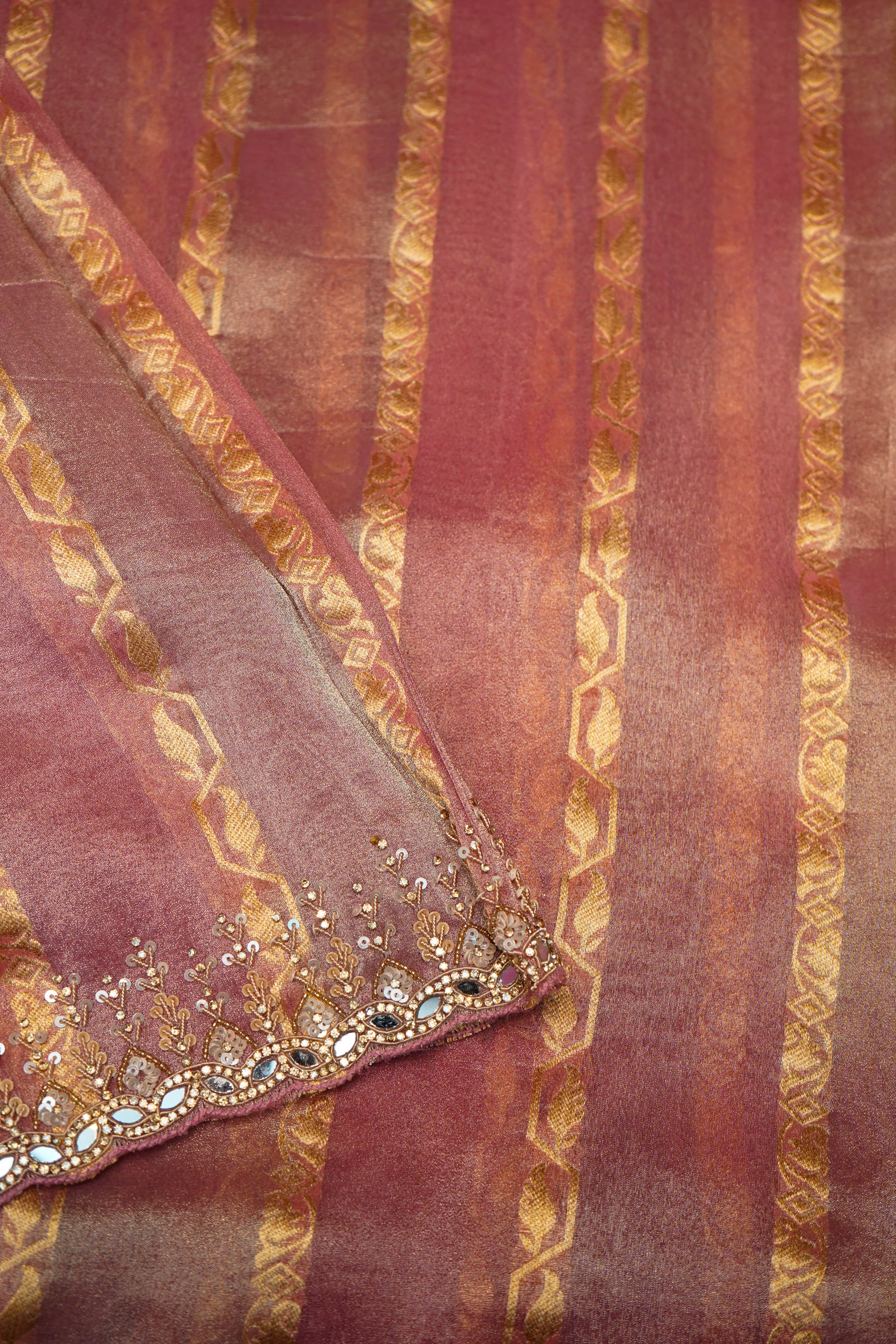 Designer Rangkat Tissue Silk Saree