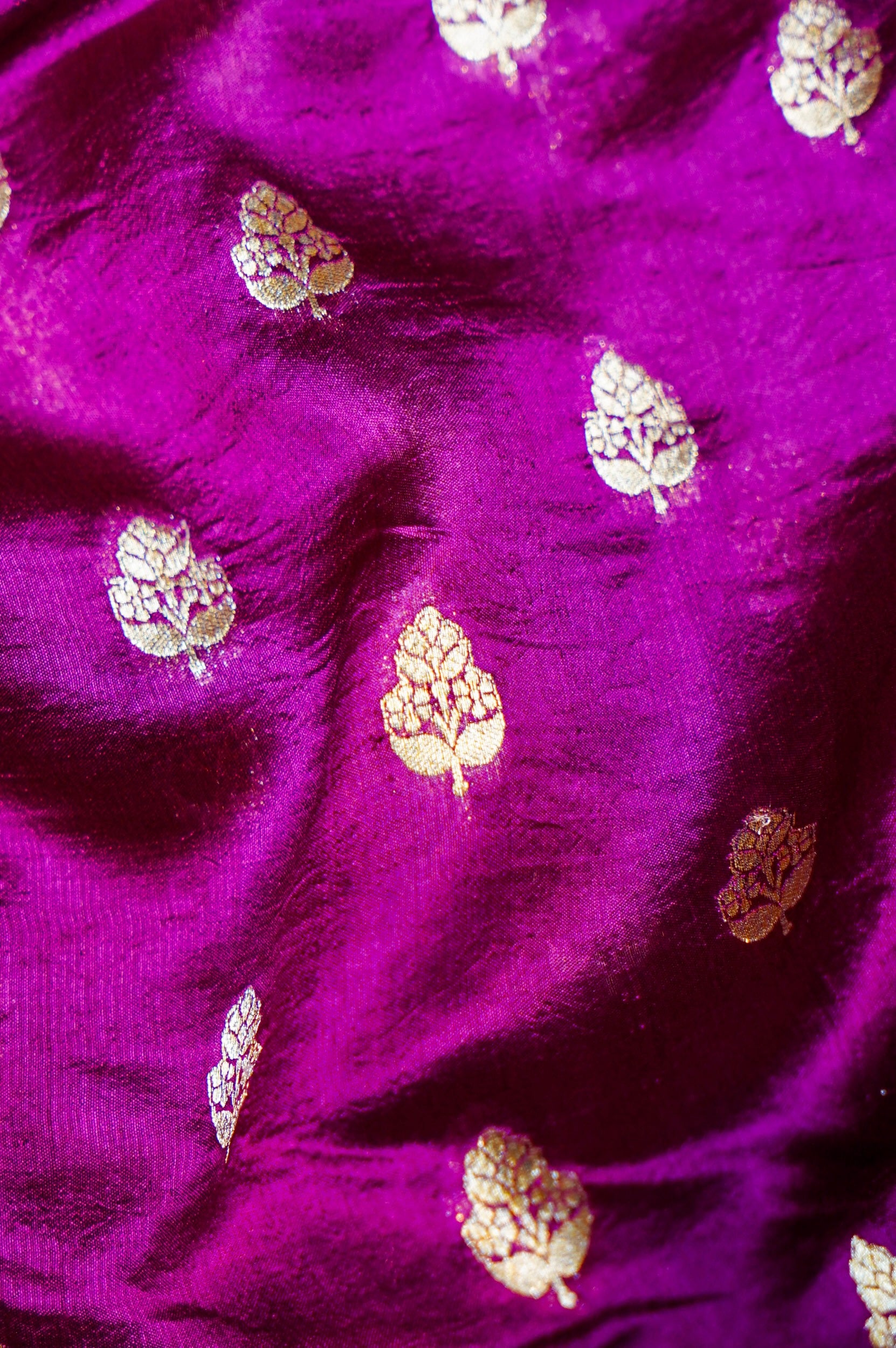 Designer Purple Banarasi Katan Silk Saree