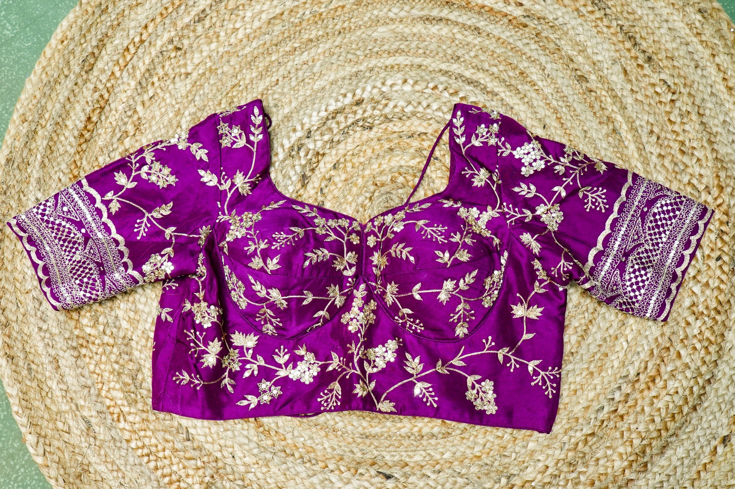 Designer Purple Banarasi Katan Silk Saree