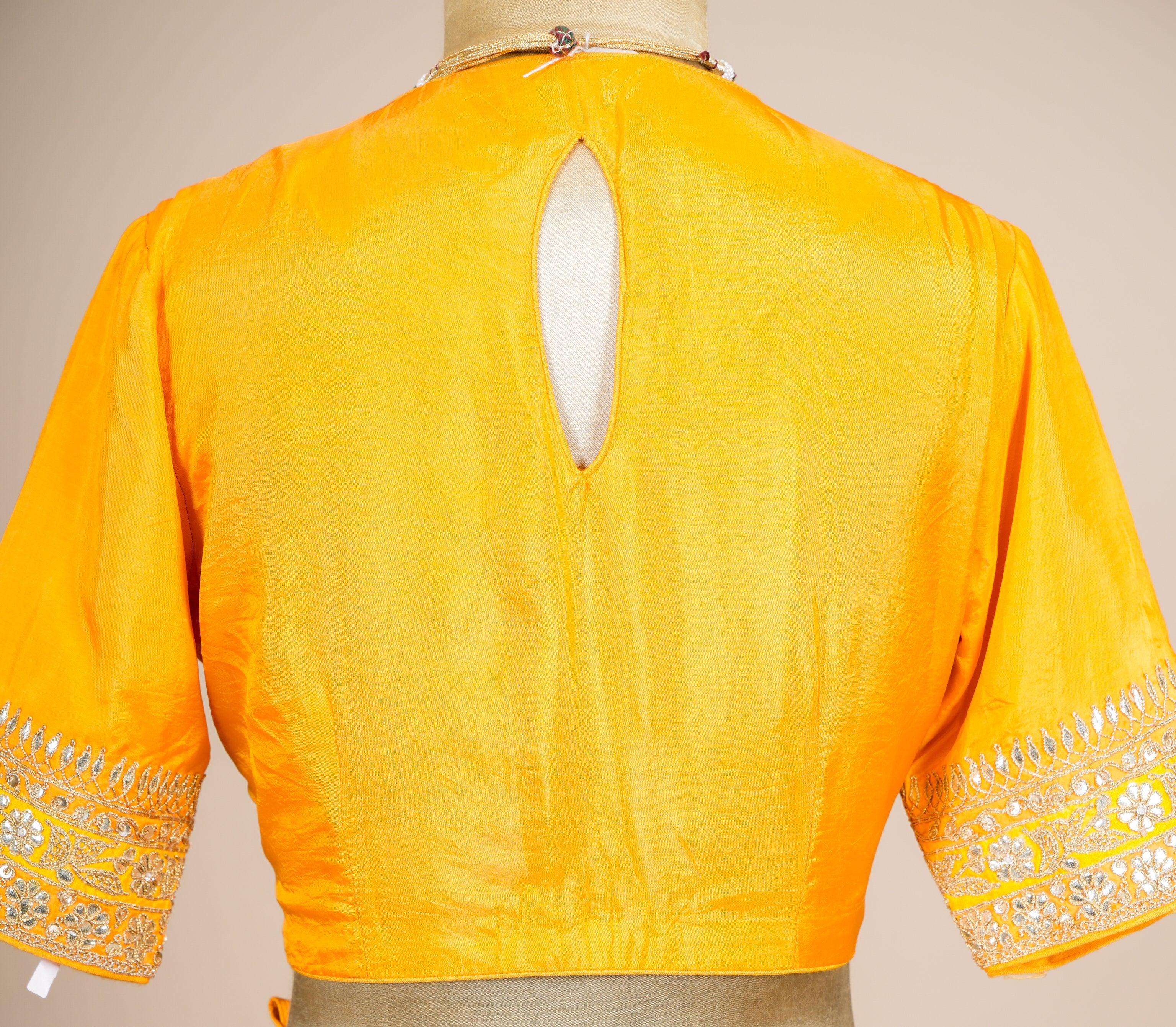 Designer Yellow Pure Silk Party Wear Lehenga - Sumangal Ekam