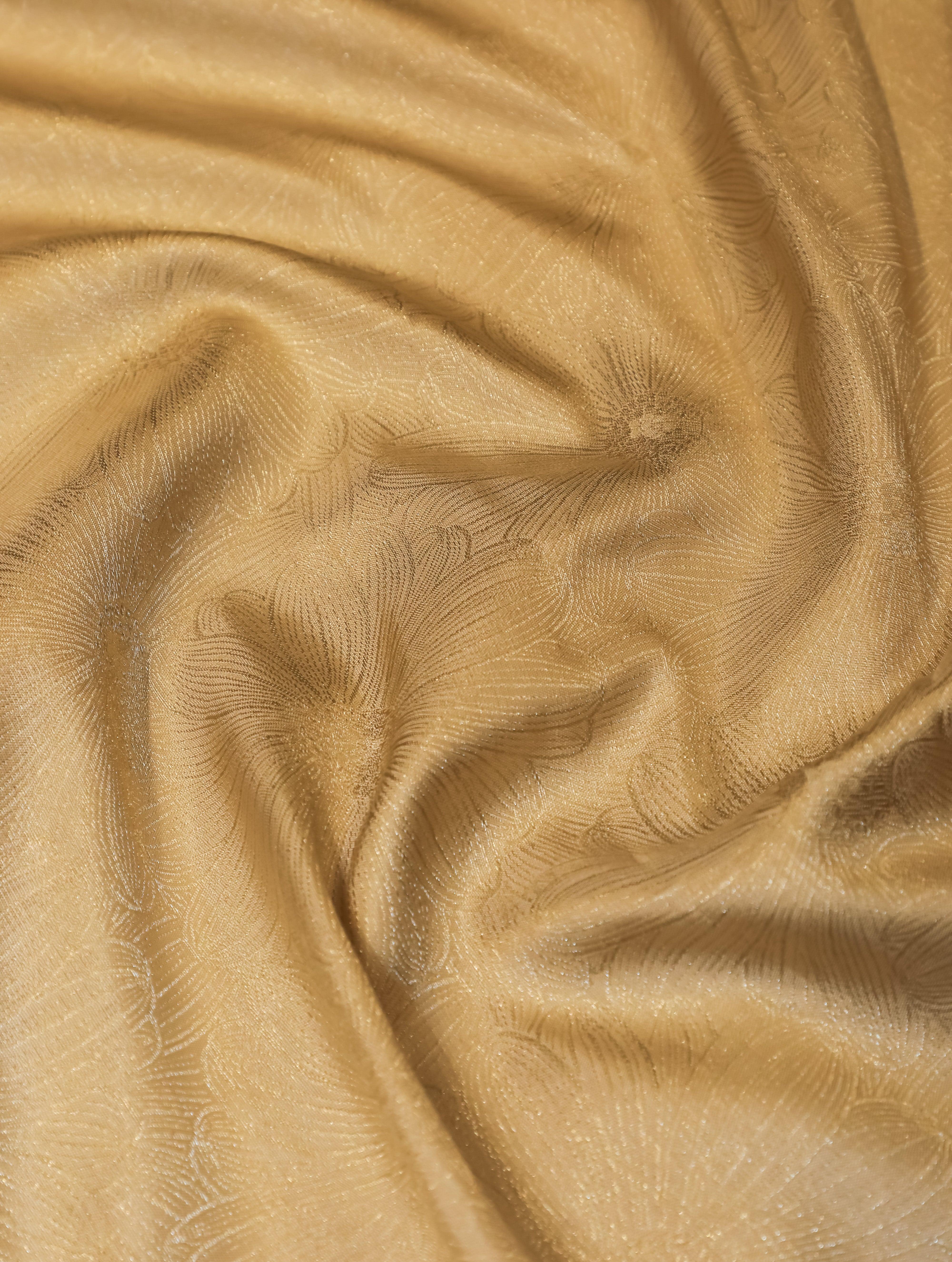Designer Golden Katan Silk Saree - Sumangal Ekam