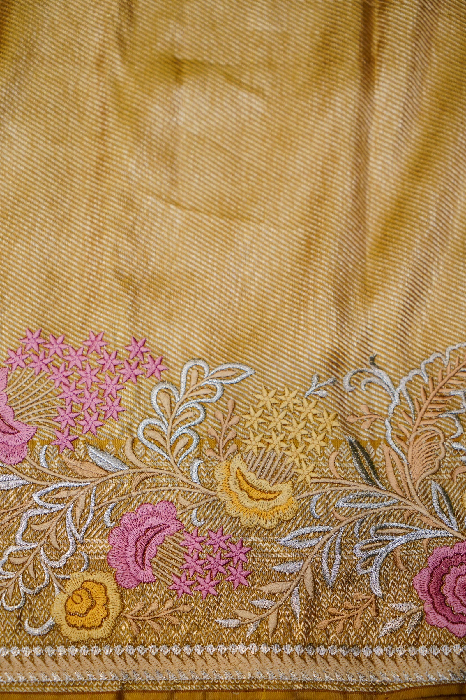 Designer Yellow Katan Silk Saree