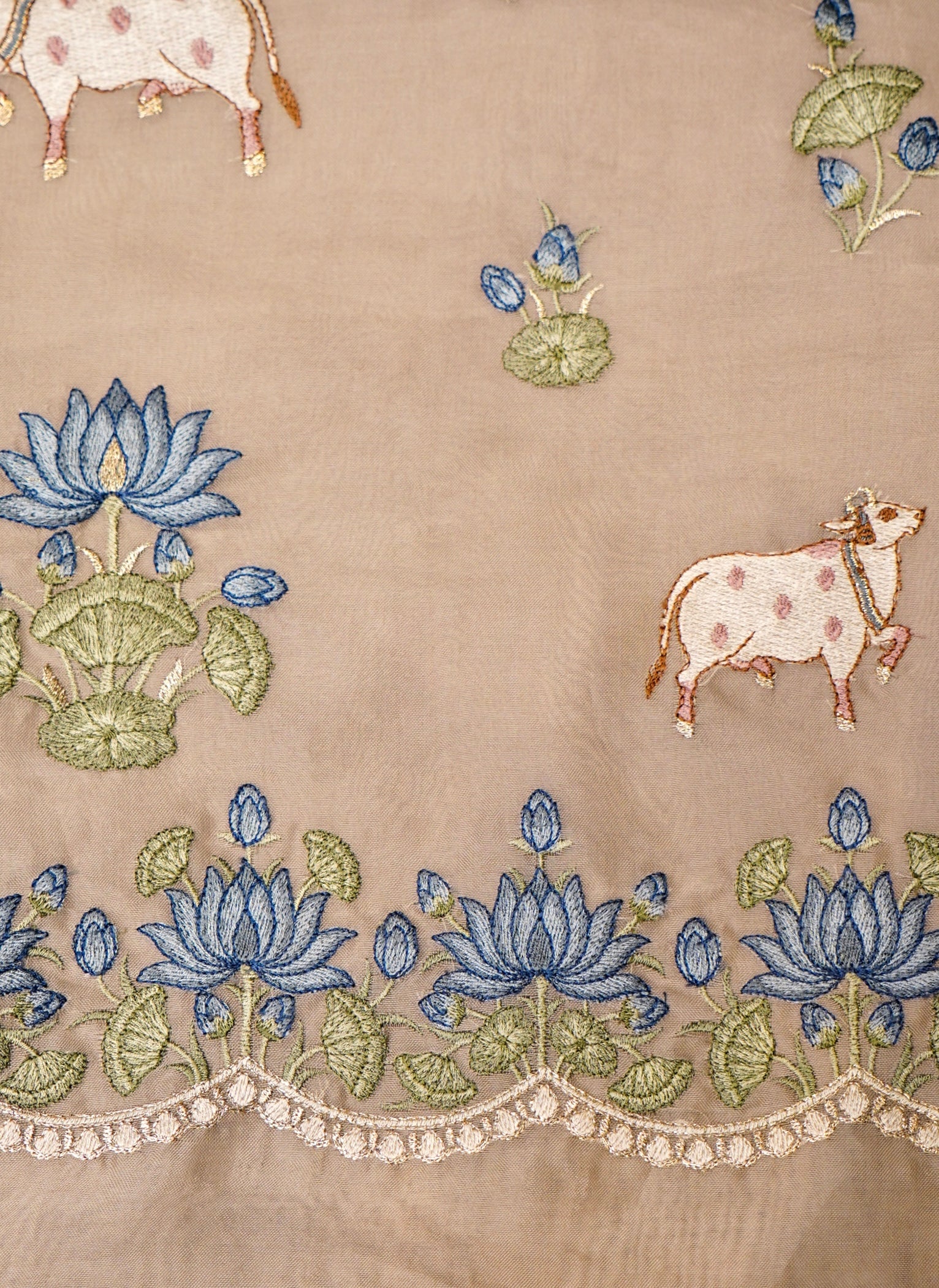 Designer Off White Organza Suit