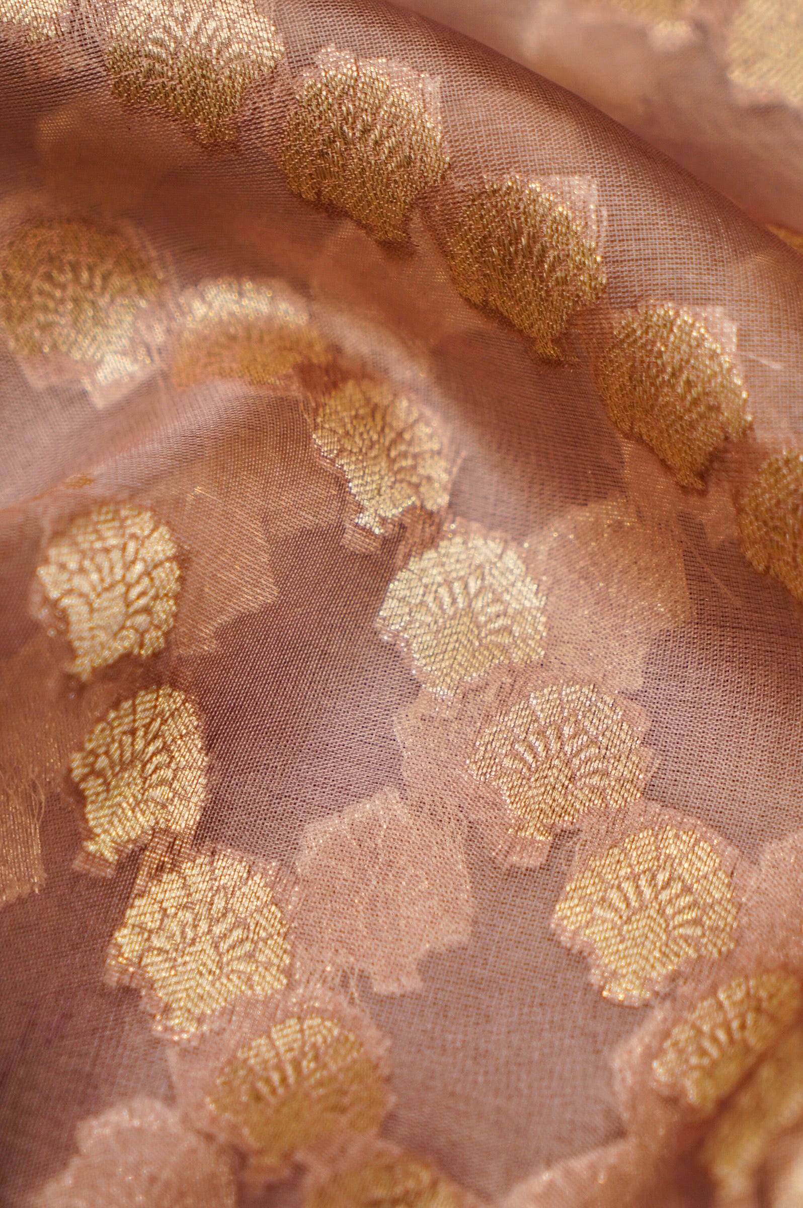 Designer Mauve Organza Suit