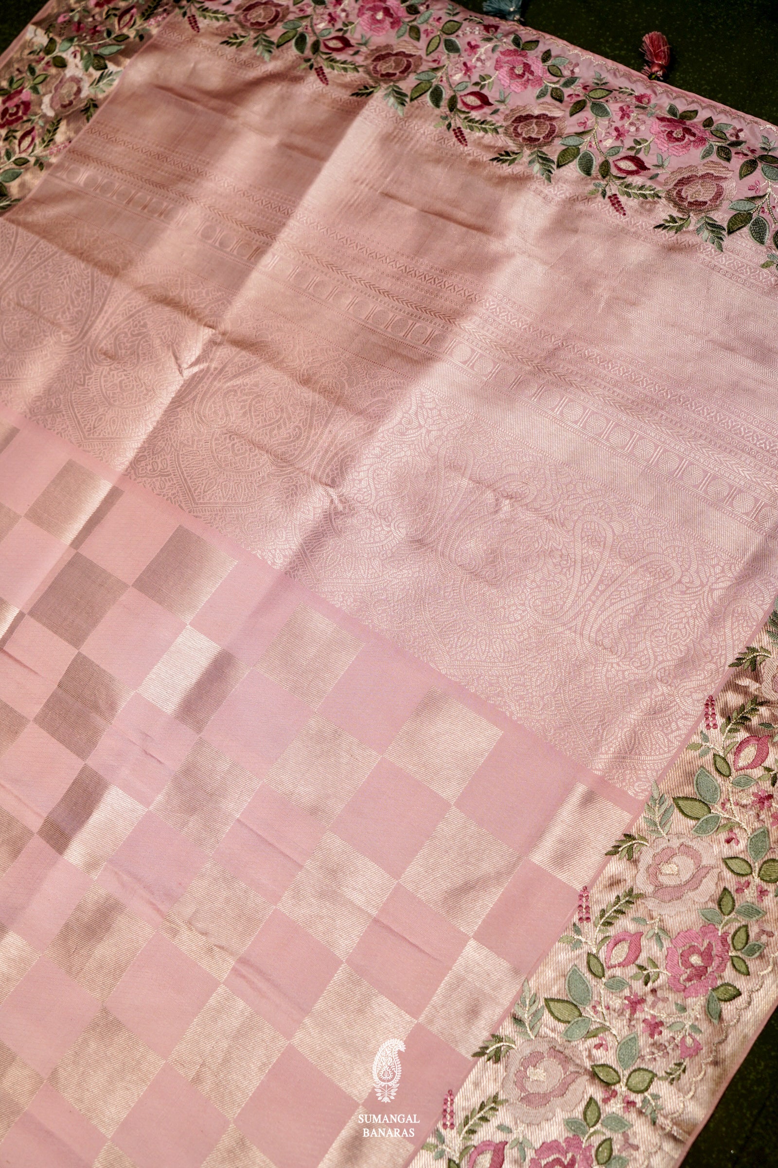 Designer Pink Katan Silk Suit