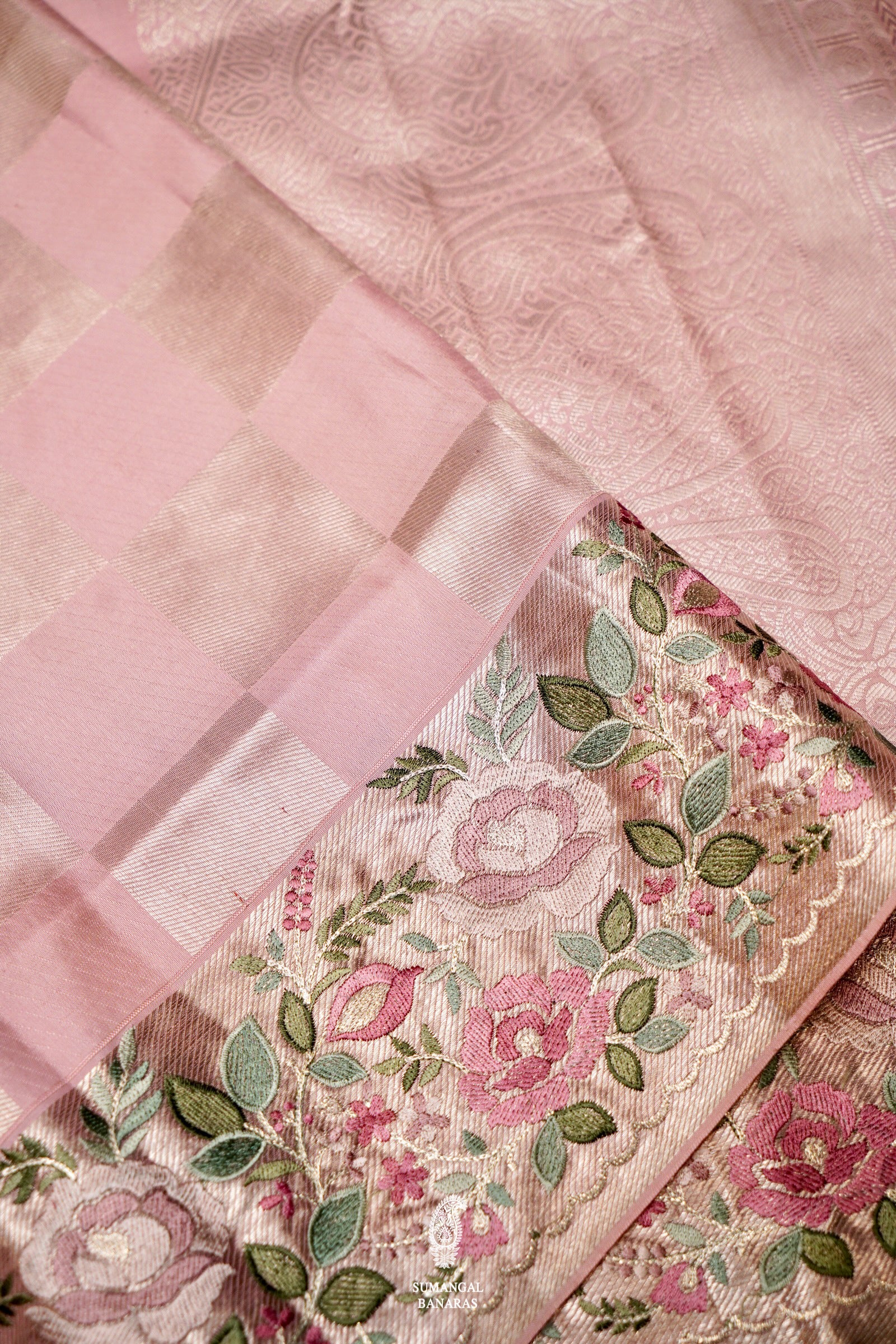 Designer Pink Katan Silk Suit