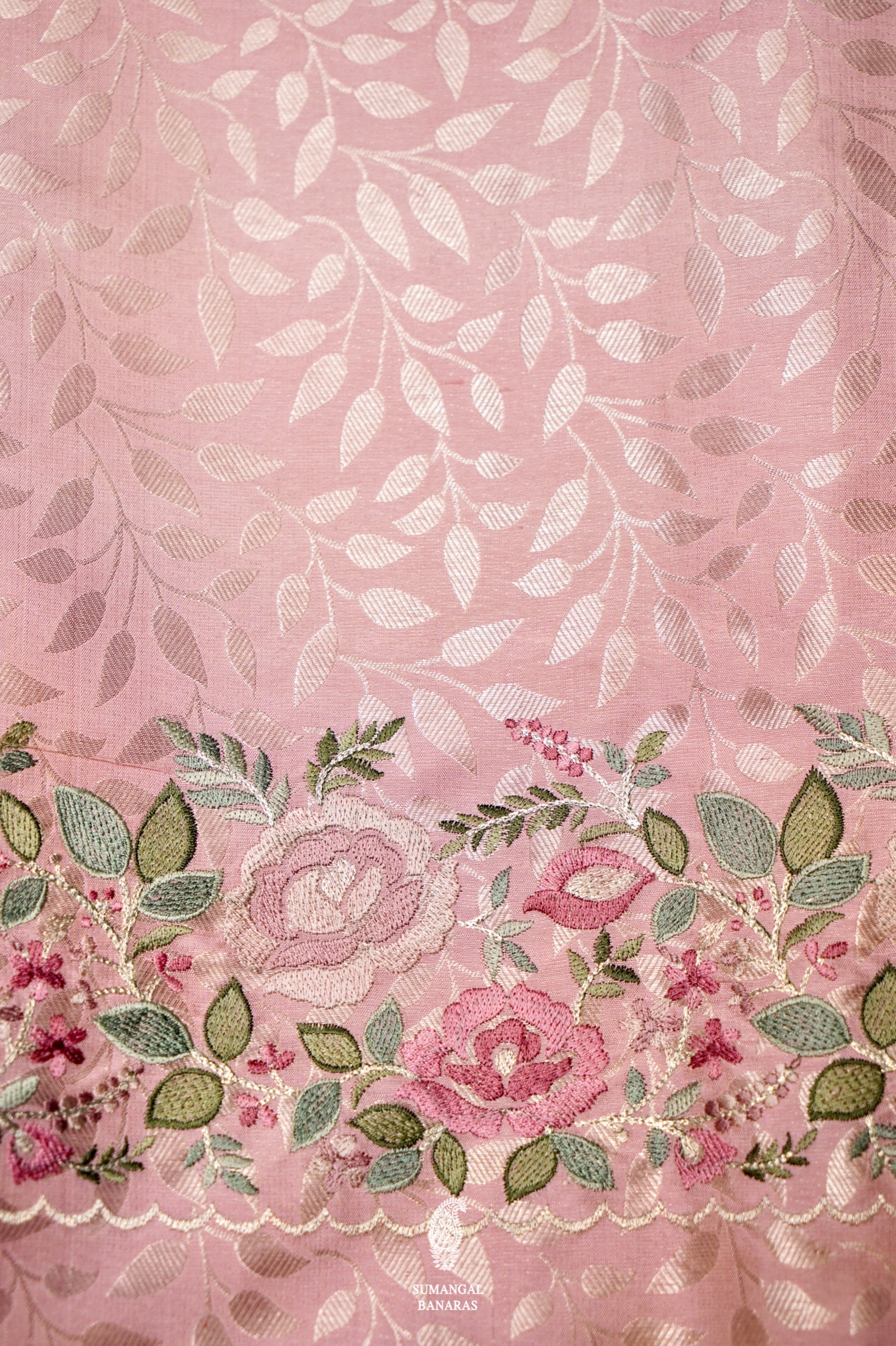 Designer Pink Katan Silk Suit