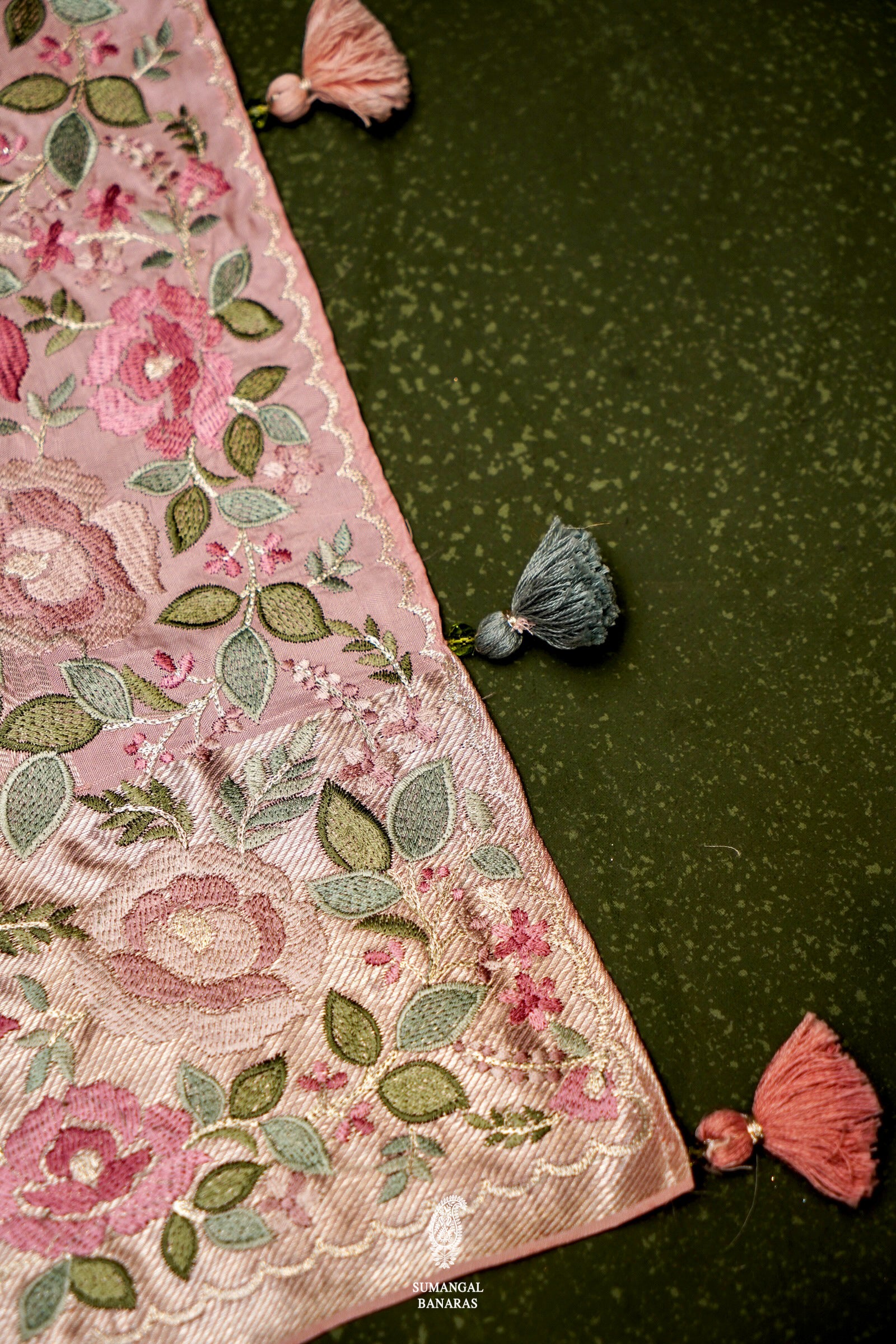 Designer Pink Katan Silk Suit