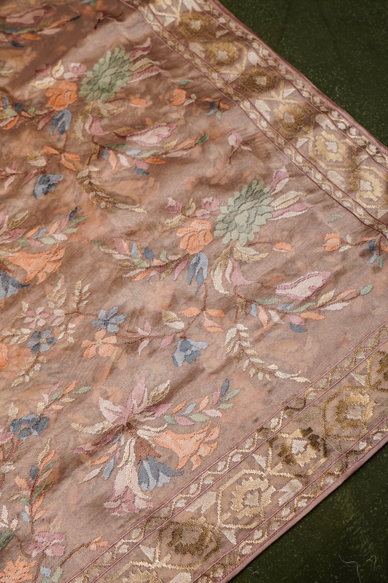 Designer Pastel Mauve Tissue Silk Suit