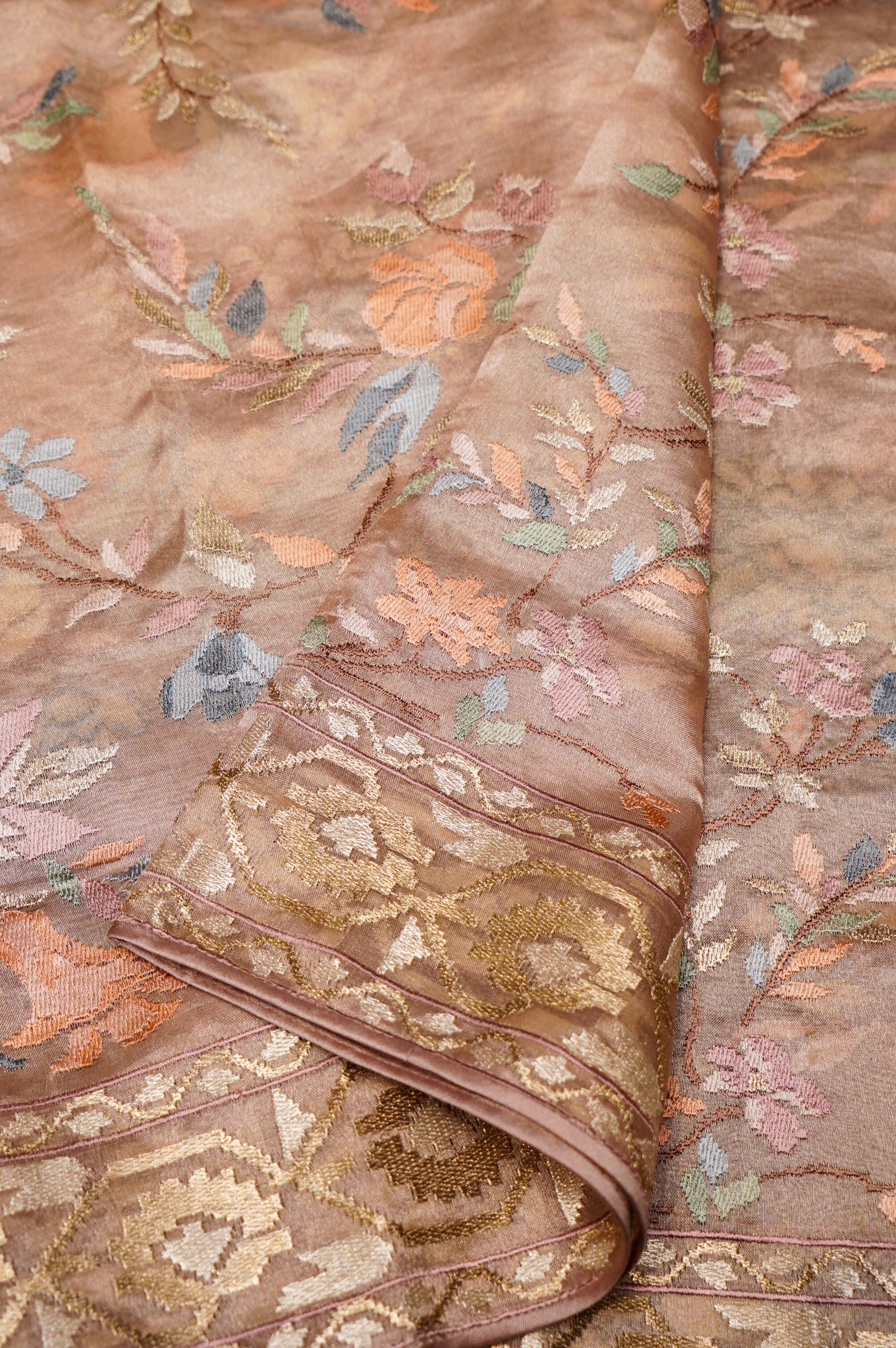 Designer Pastel Mauve Tissue Silk Suit