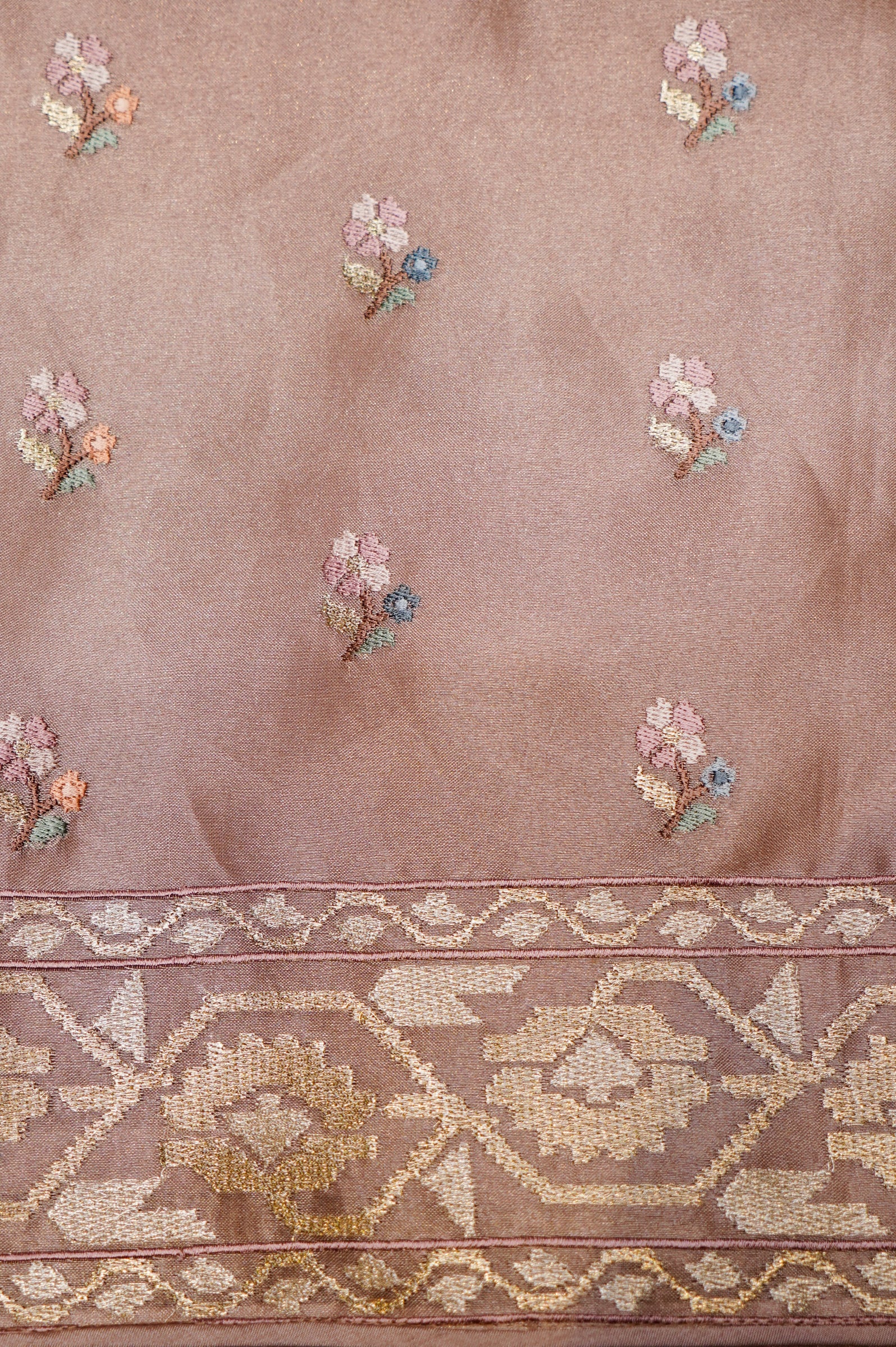 Designer Pastel Mauve Tissue Silk Suit