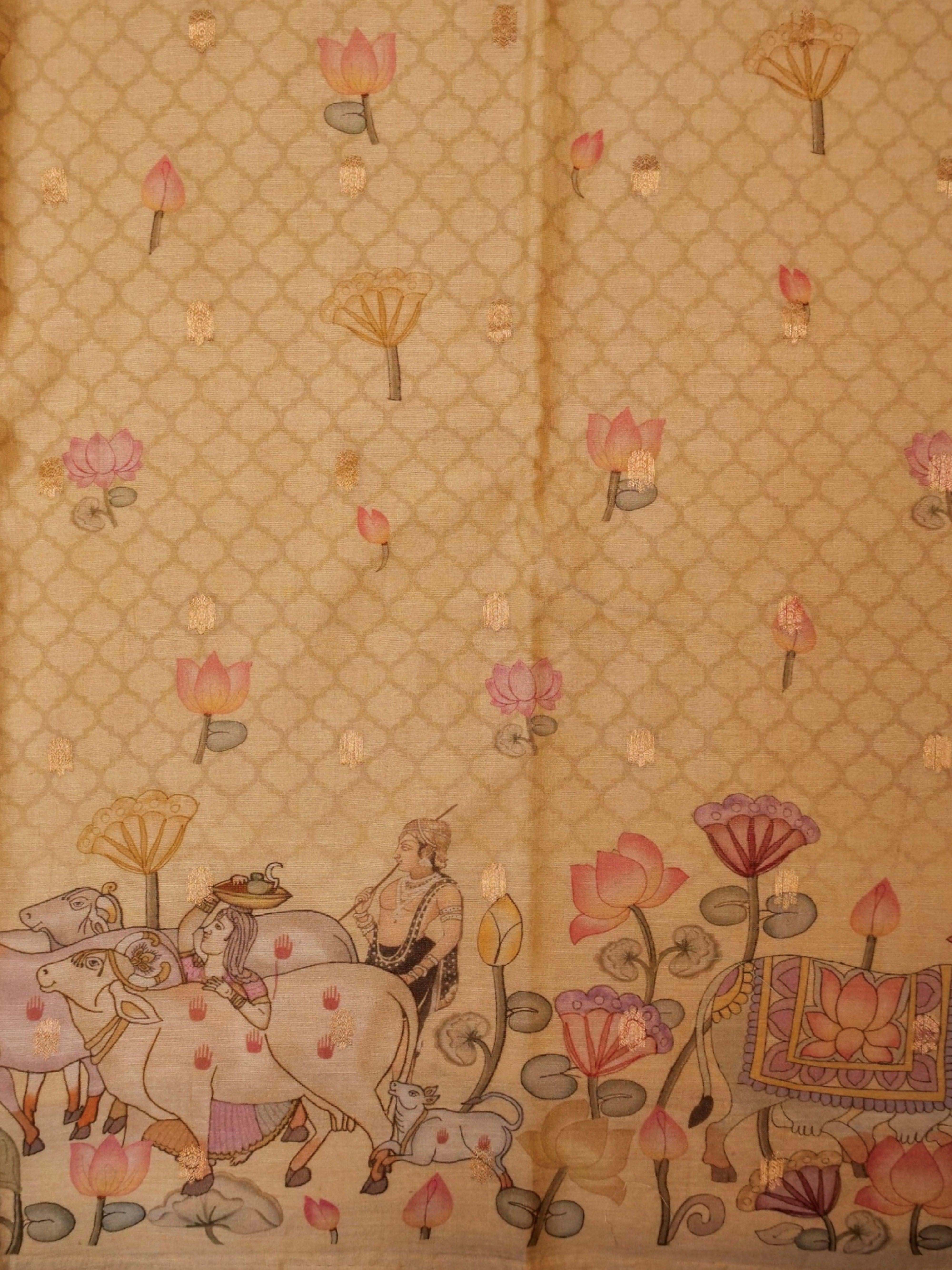 Handwoven Lemon Yellow Banarasi Muslin Silk Suit - Sumangal Ekam