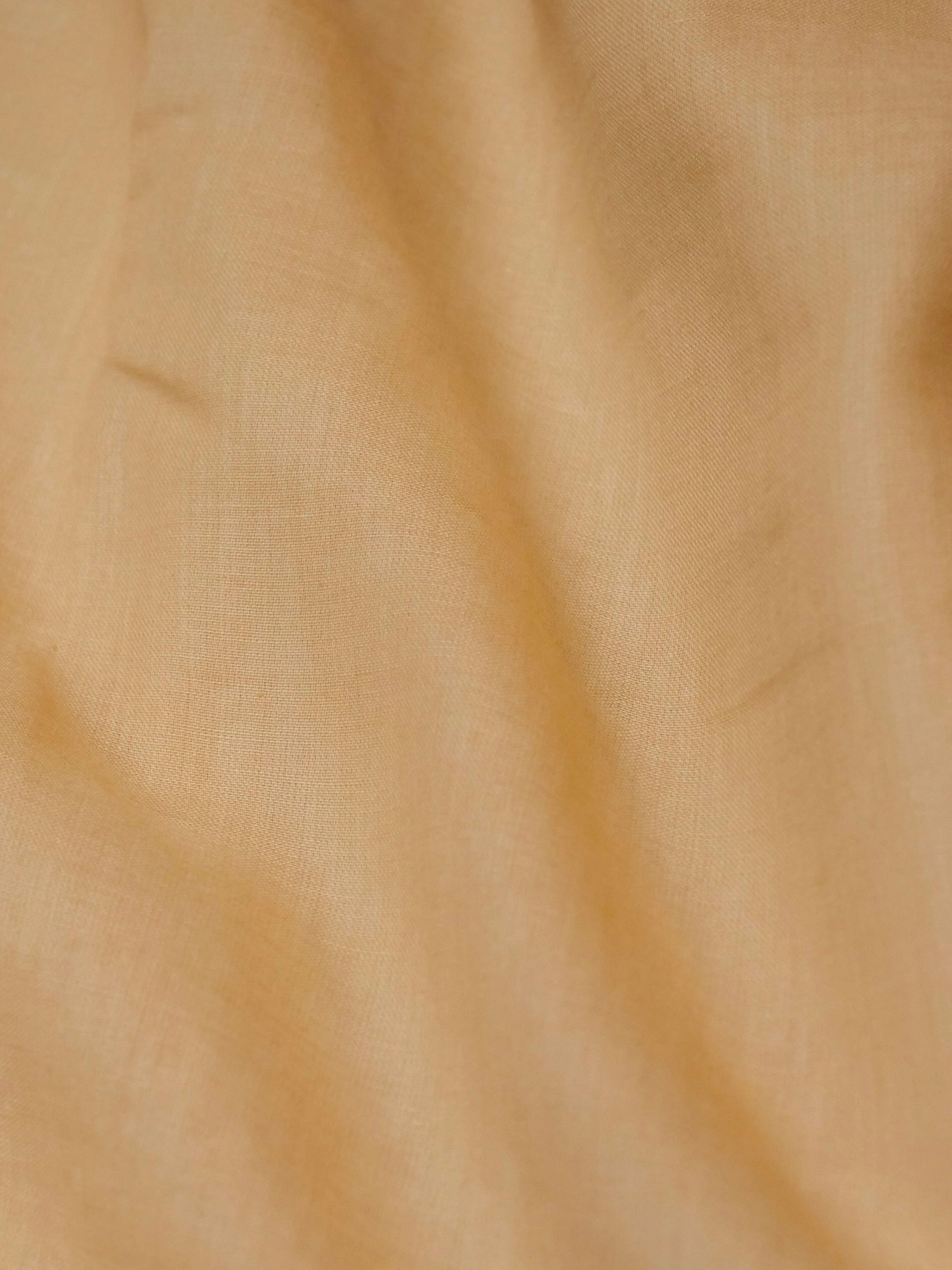 Handwoven Pastel Yellow Banarasi Linen Silk Suit - Sumangal Ekam