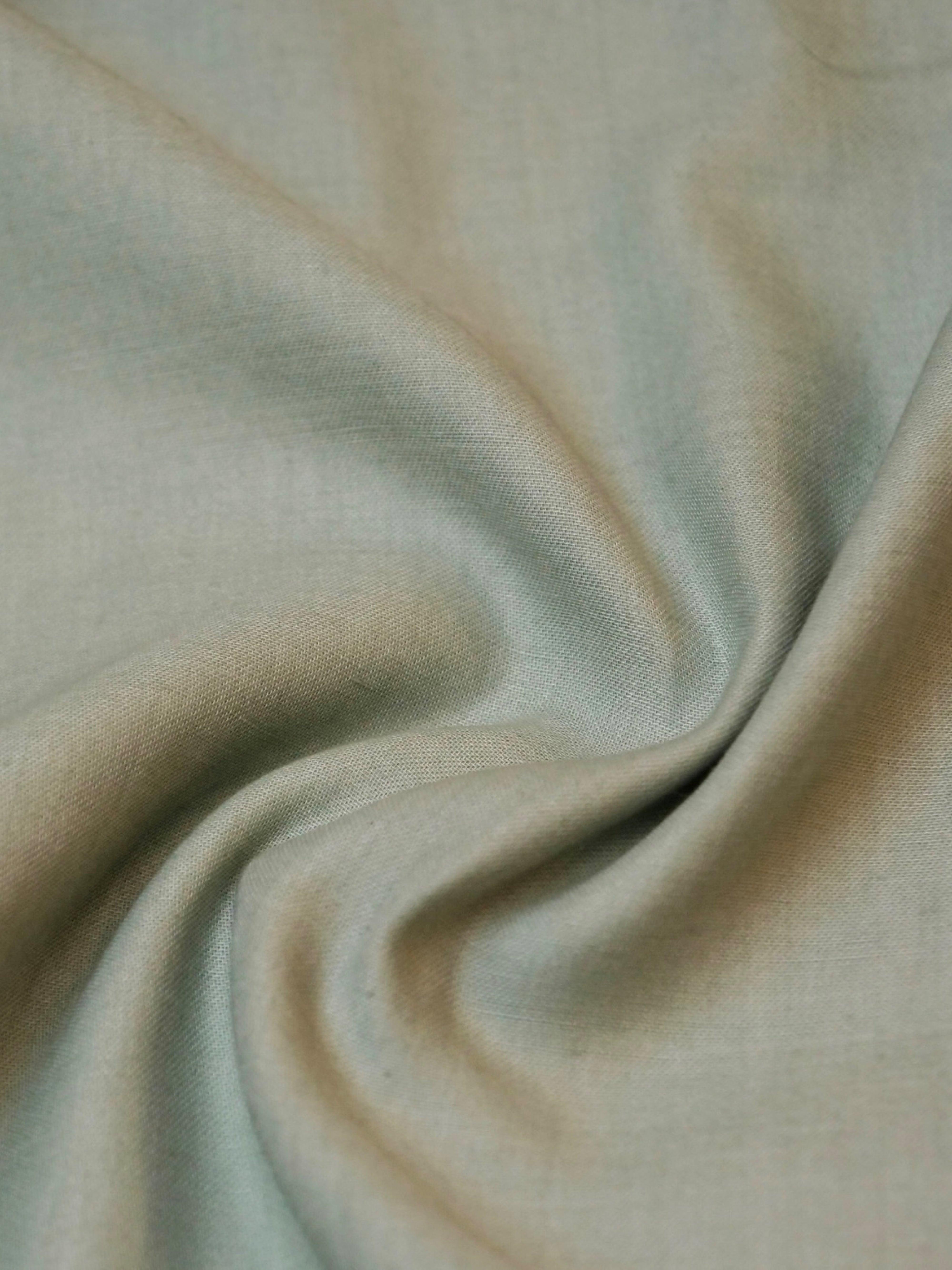 Handwoven Powder Blue Banarasi Linen Silk Suit - Sumangal Ekam