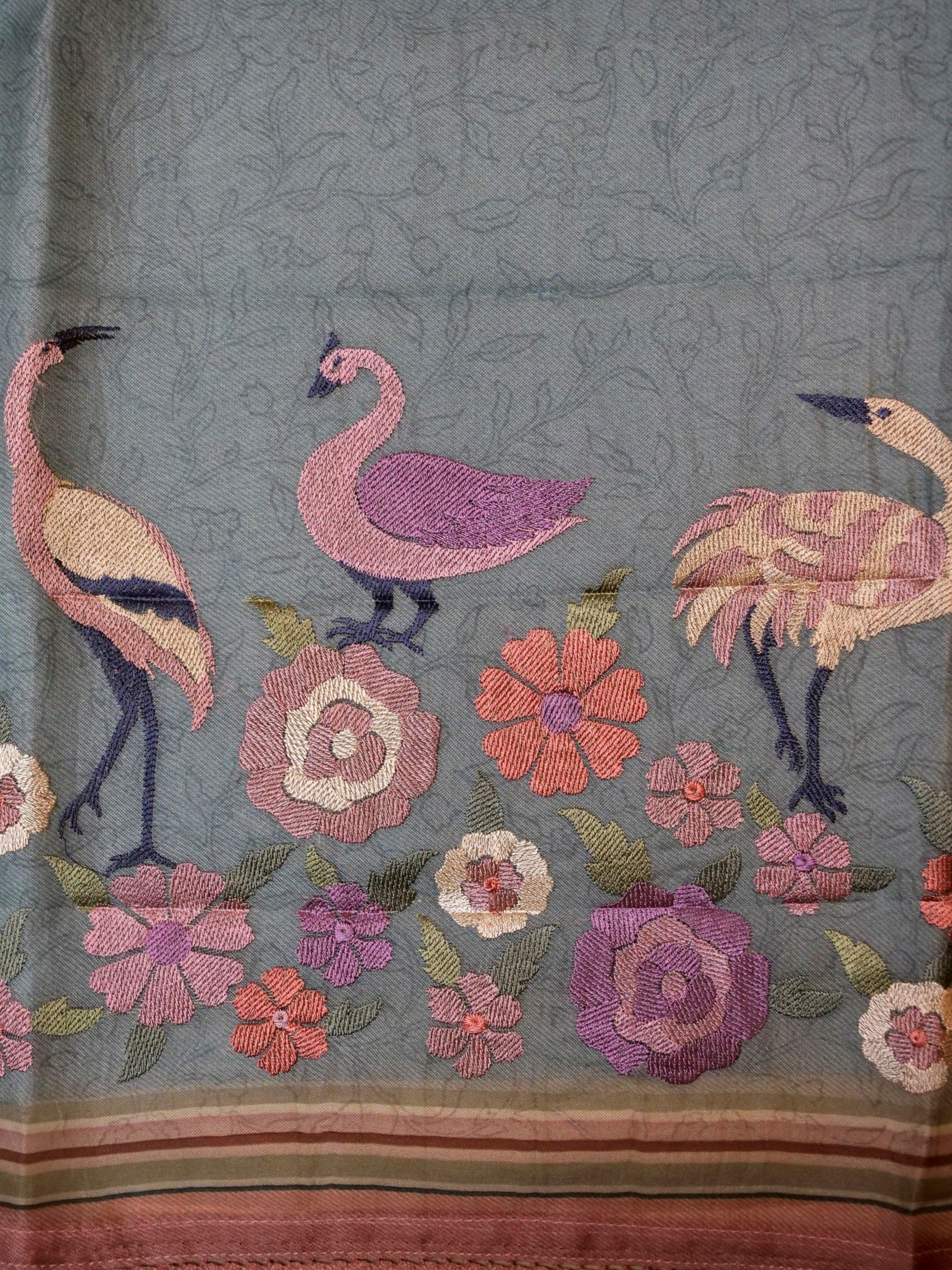 Handwoven Powder Blue Banarasi Organza Suit - Sumangal Ekam