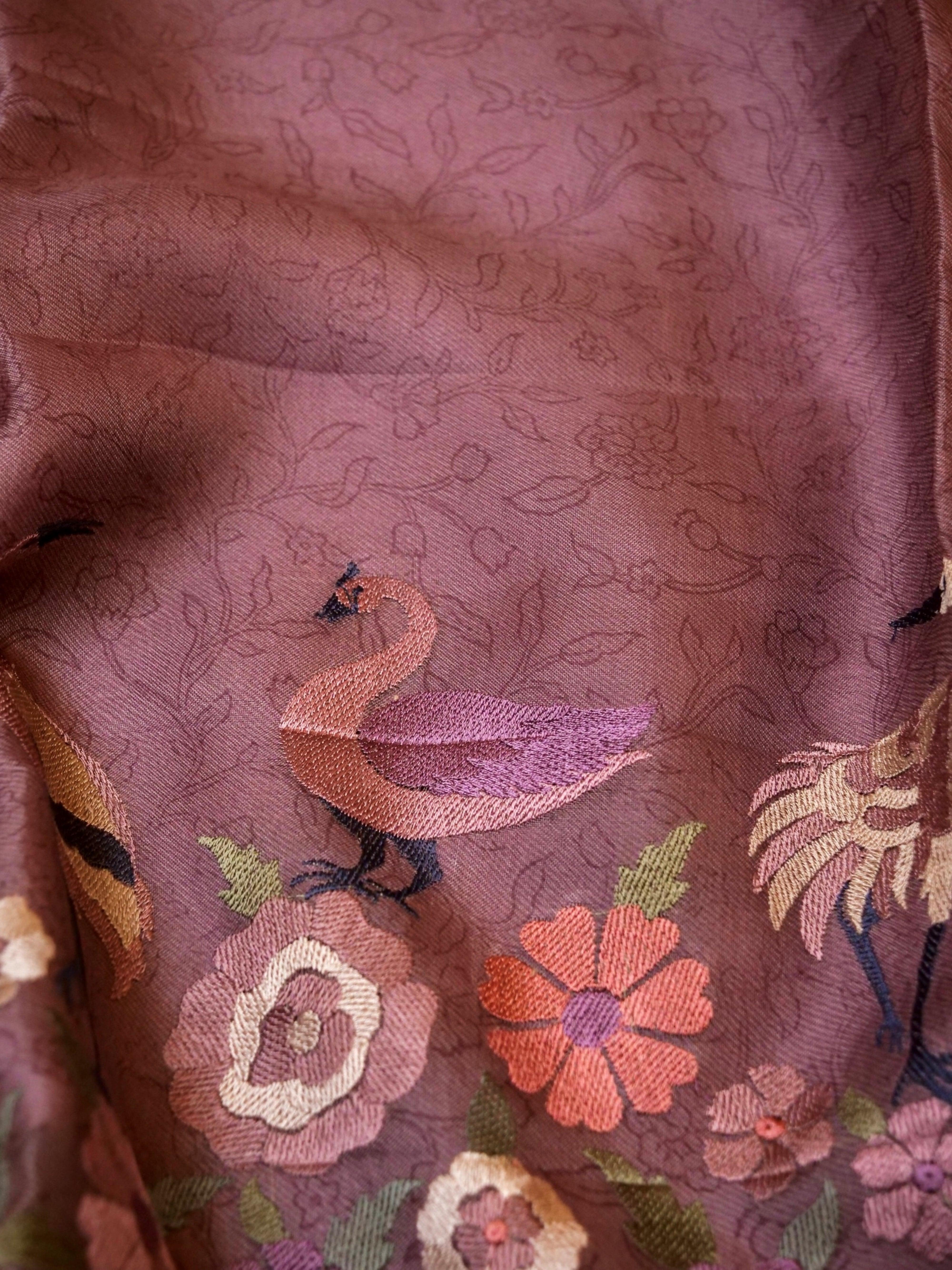 Handwoven Onion Pink Banarasi Organza Suit - Sumangal Ekam