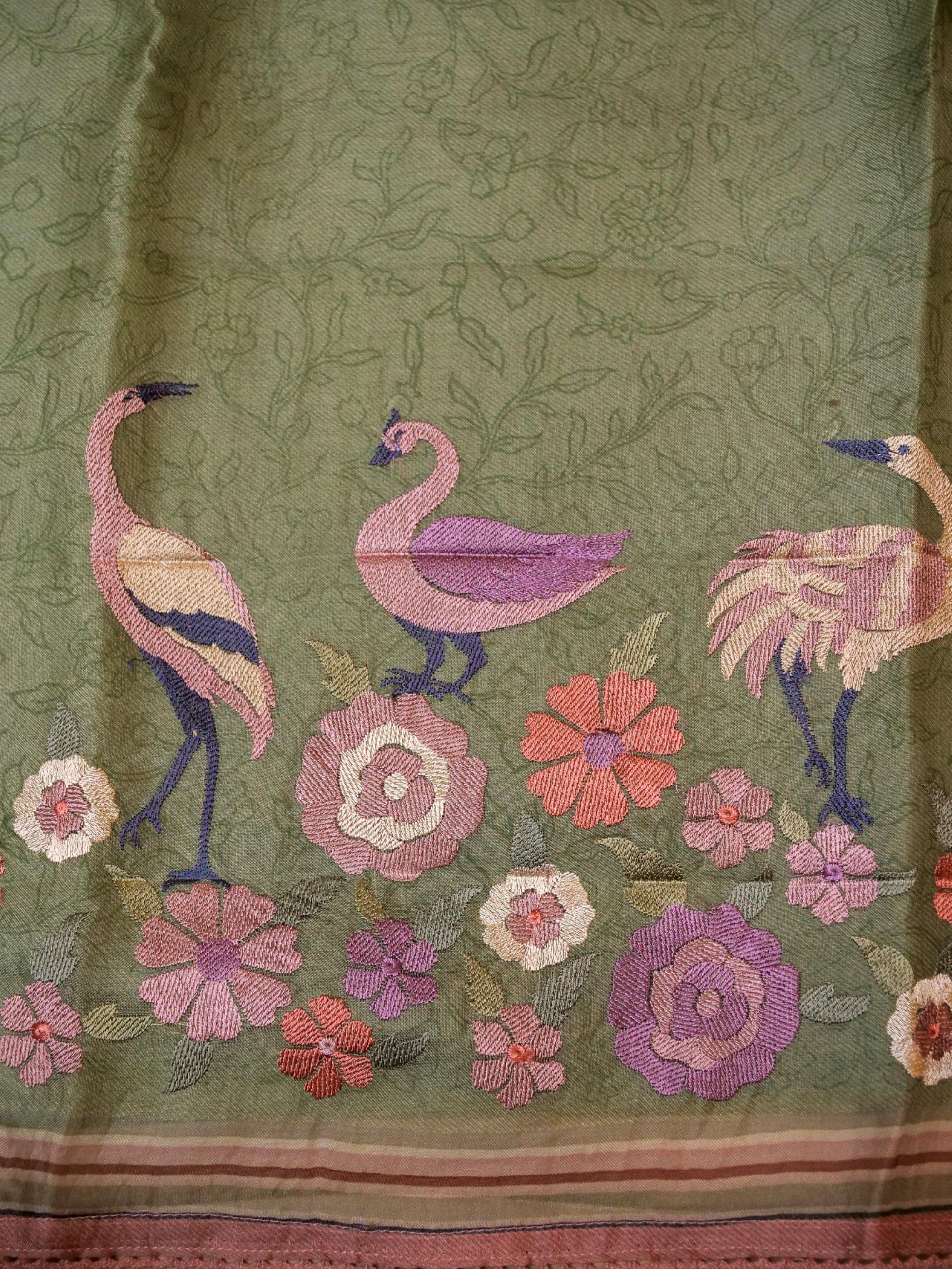 Handwoven Green Banarasi Organza Suit - Sumangal Ekam