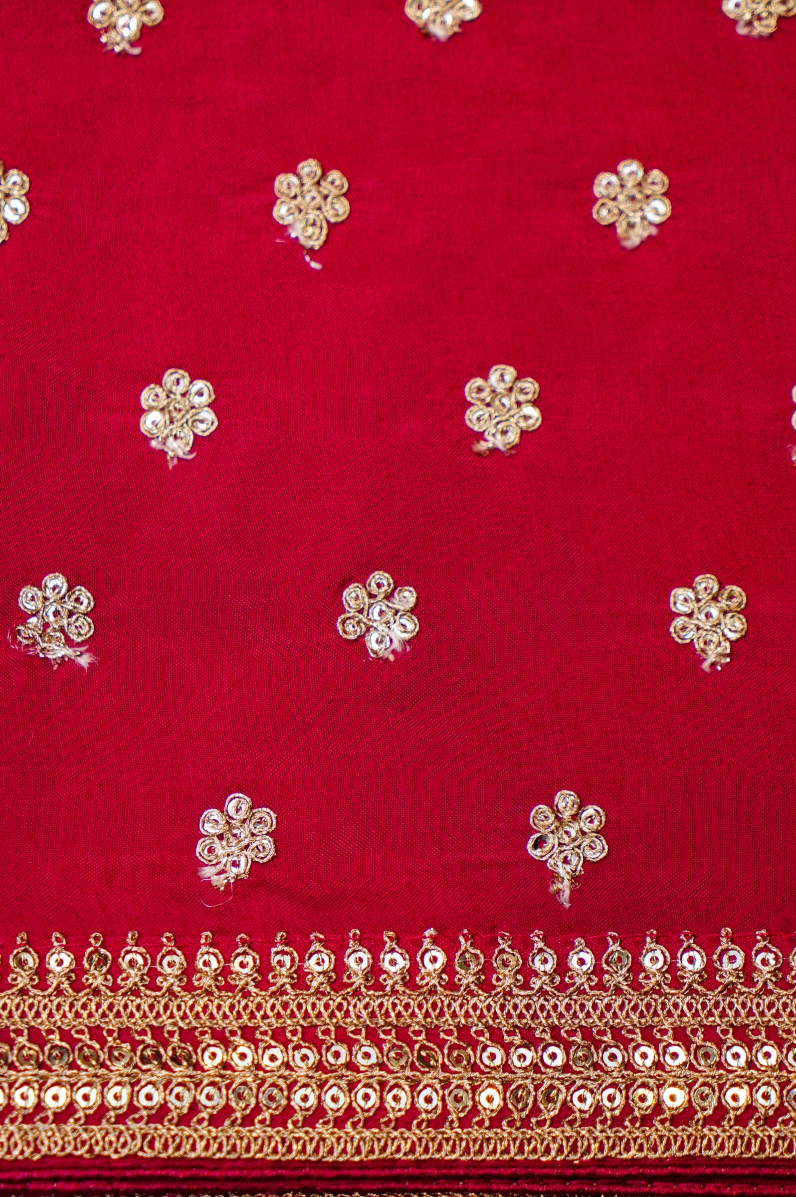 Designer Red Tissue Silk Saree