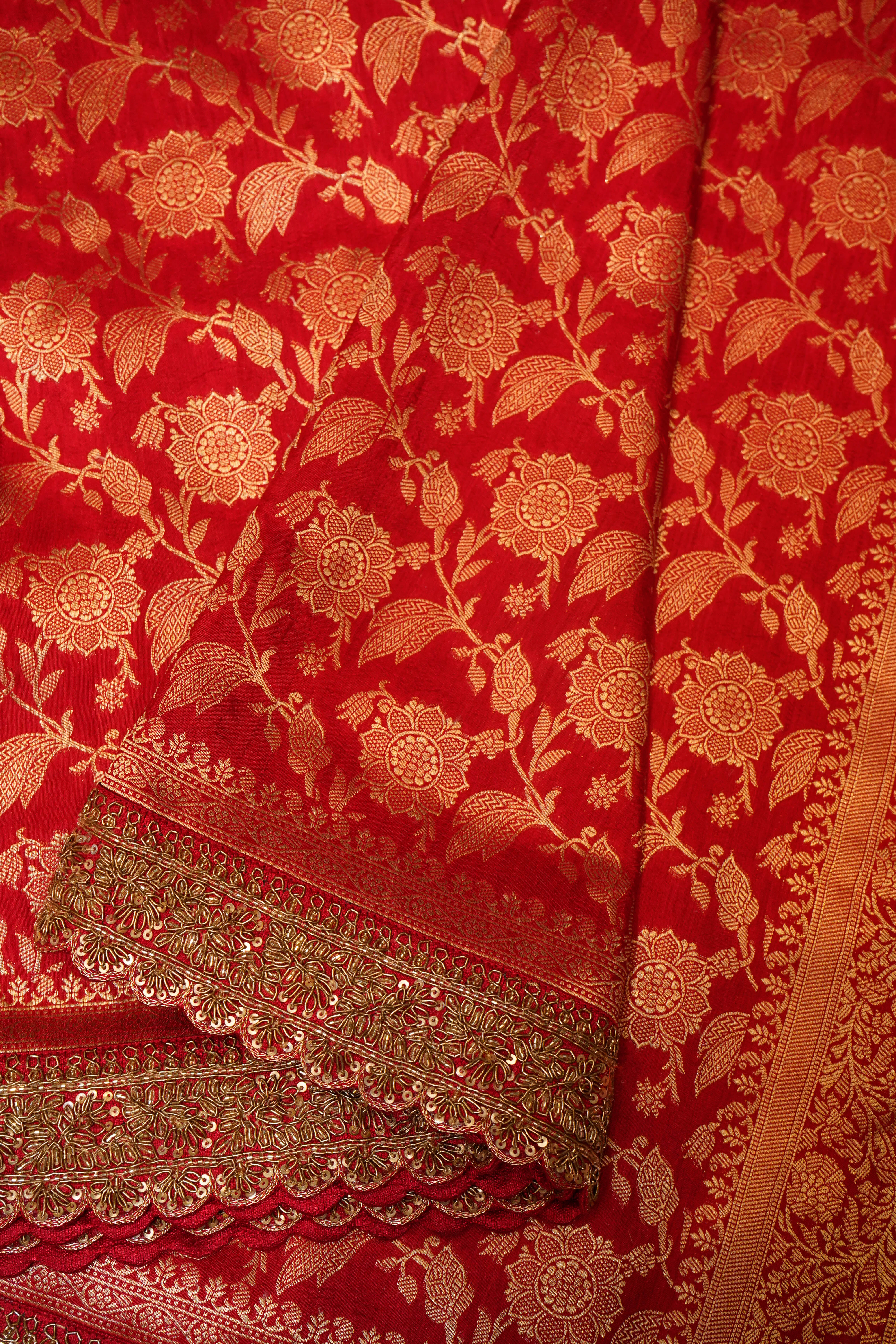 Handwoven Pink Banarasi Munga Silk Saree