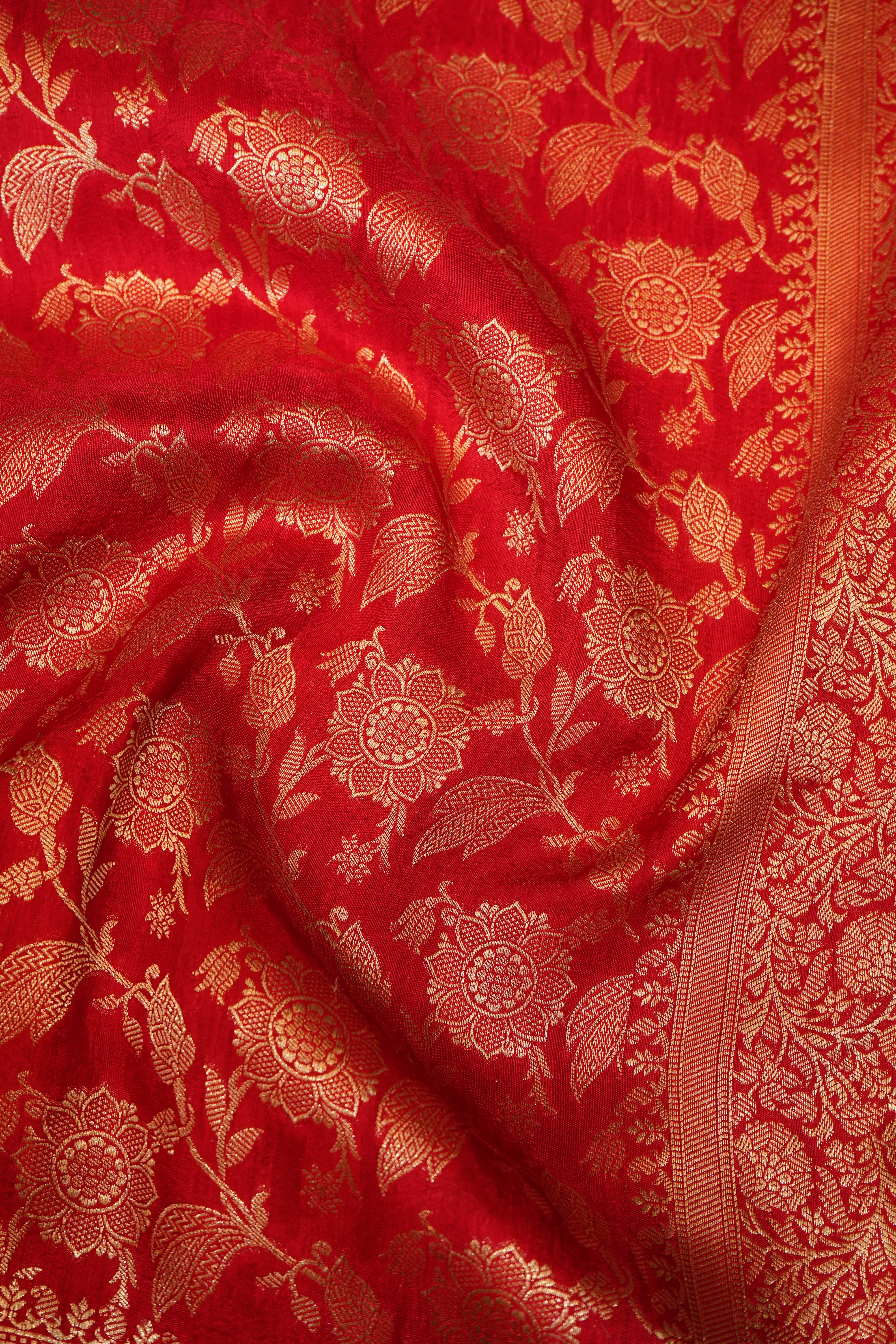 Handwoven Pink Banarasi Munga Silk Saree