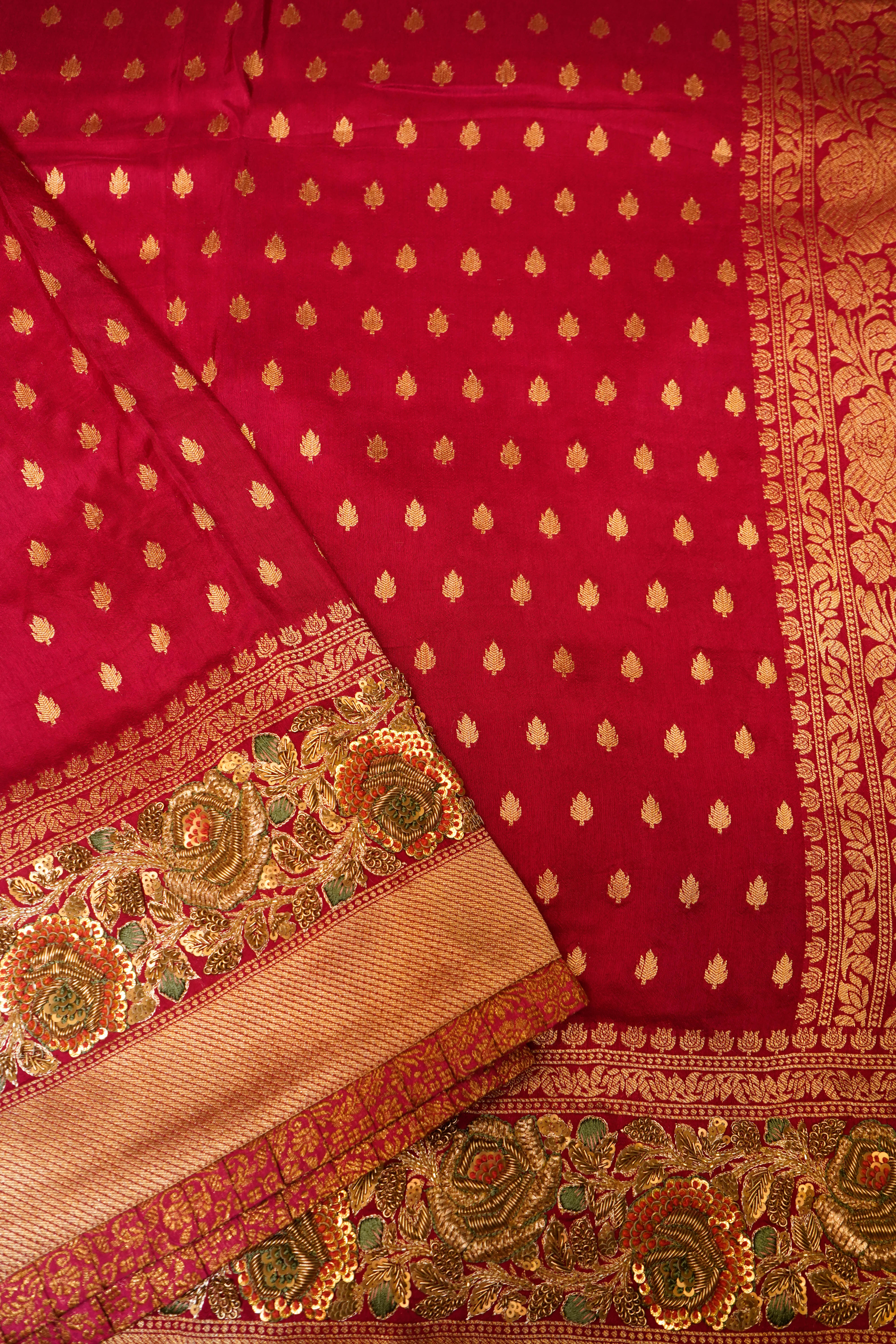 Designer Pink Munga Silk Saree