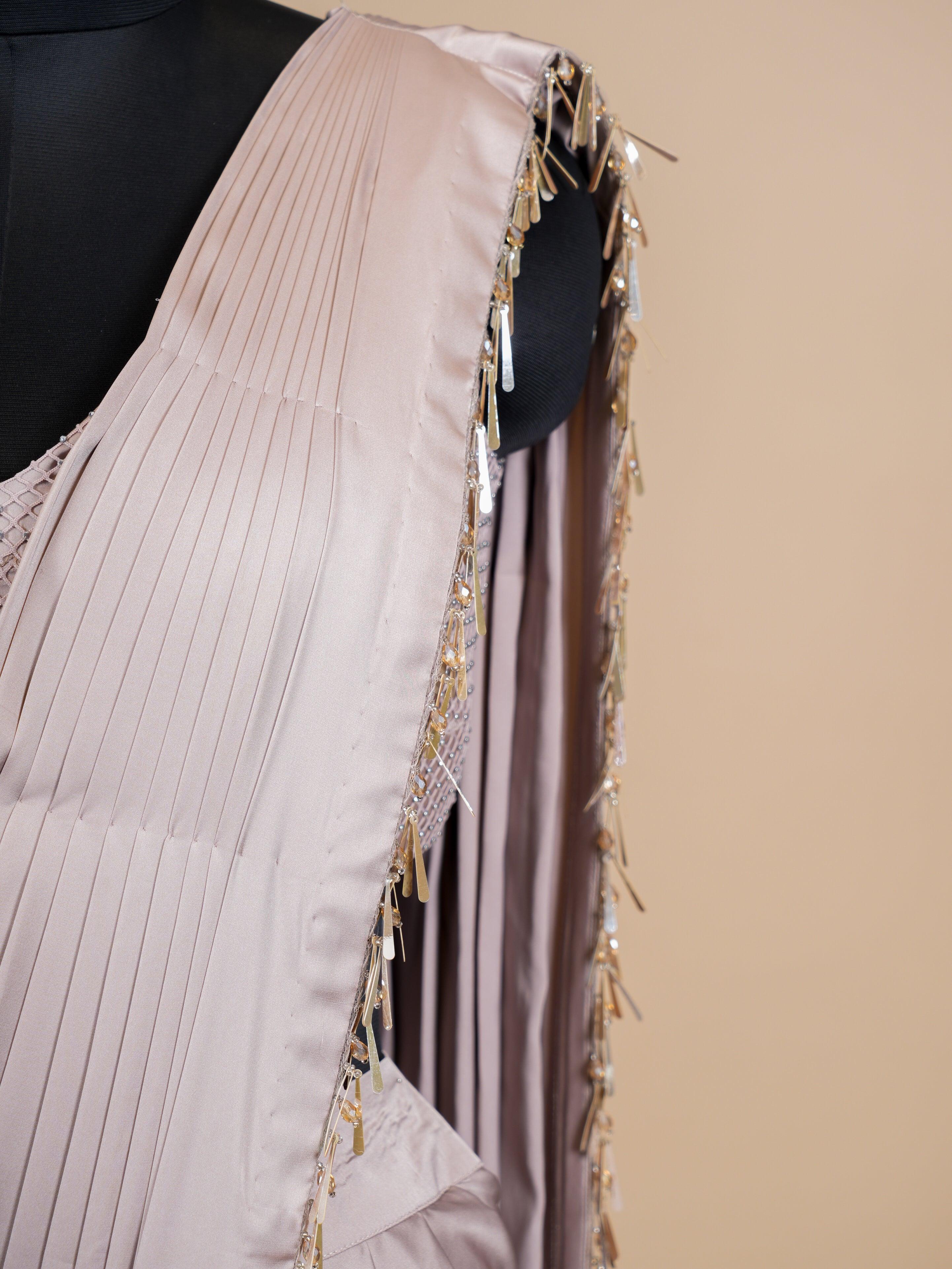 Designer Move Satin Silk Party Wear Drape Saree - Sumangal Ekam