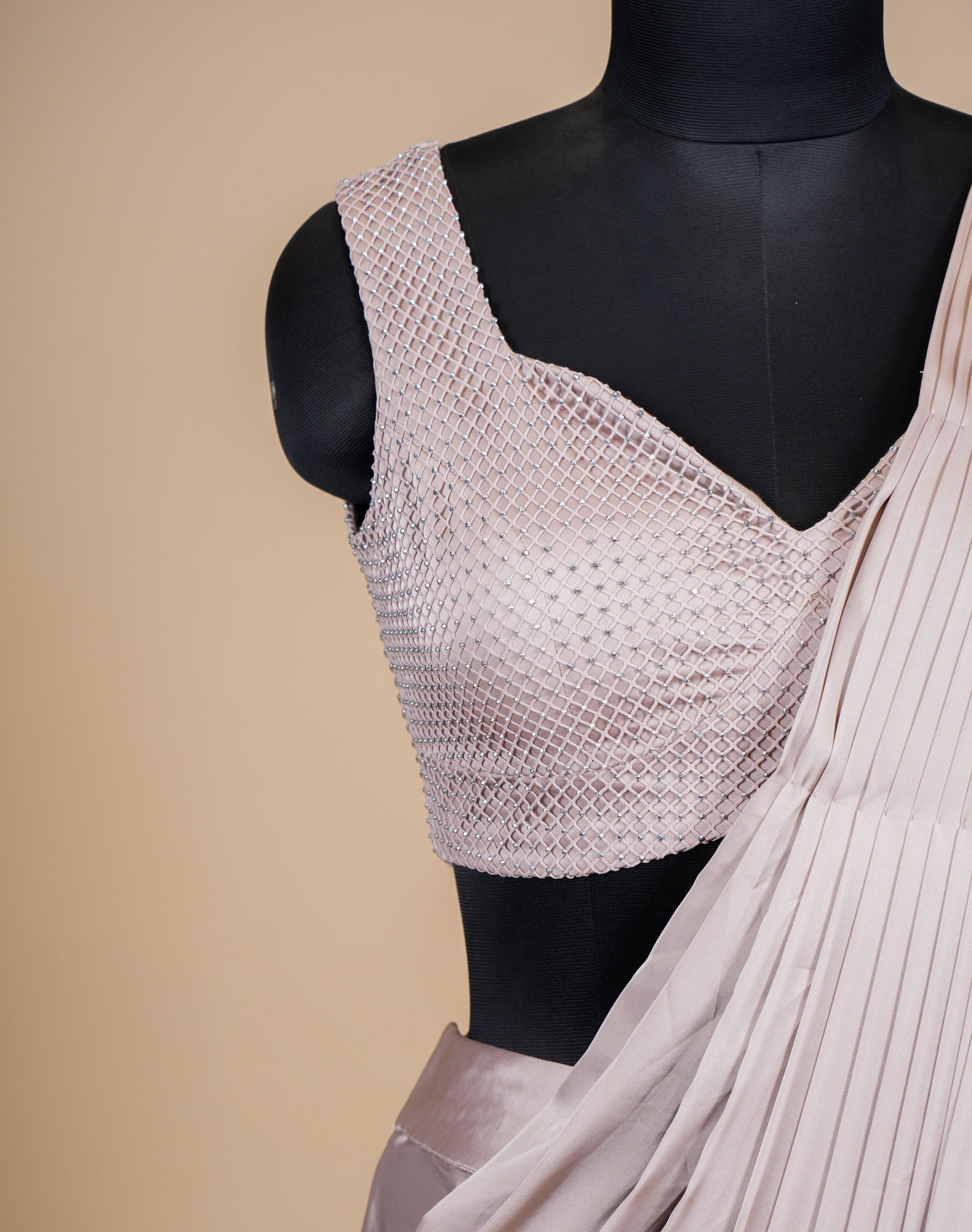 Designer Move Satin Silk Party Wear Drape Saree - Sumangal Ekam