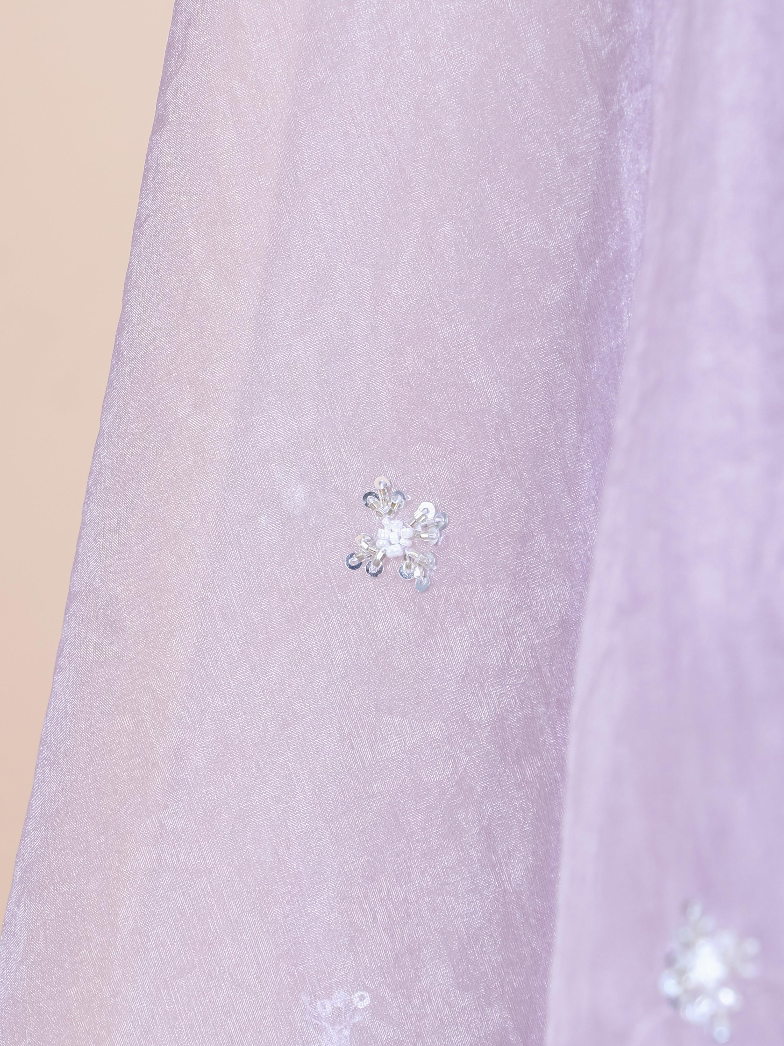 Designer Lavender Tissue Party Wear Indo Western - Sumangal Ekam