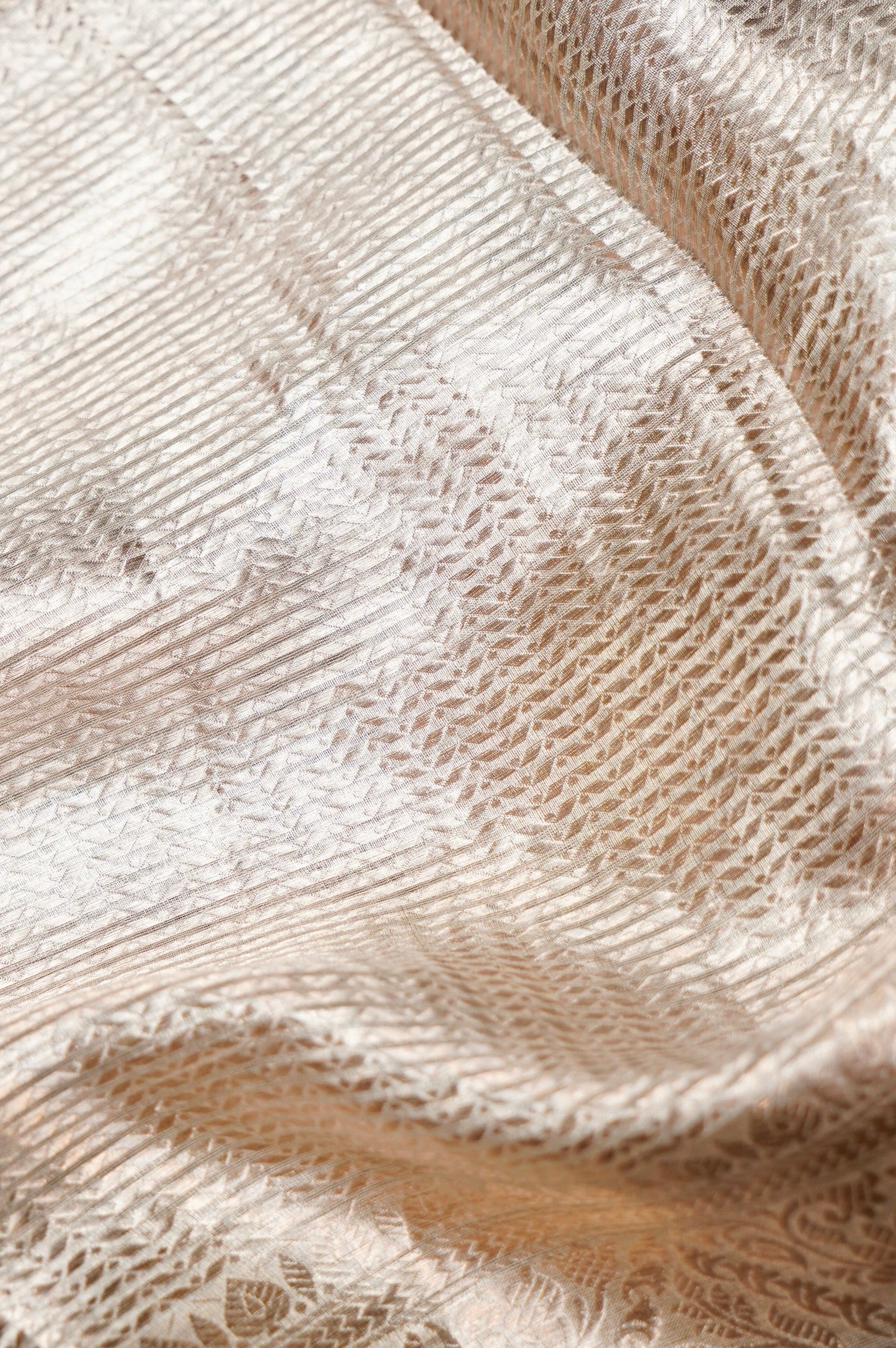 Designer Gold Banarasi Tissue Silk Saree