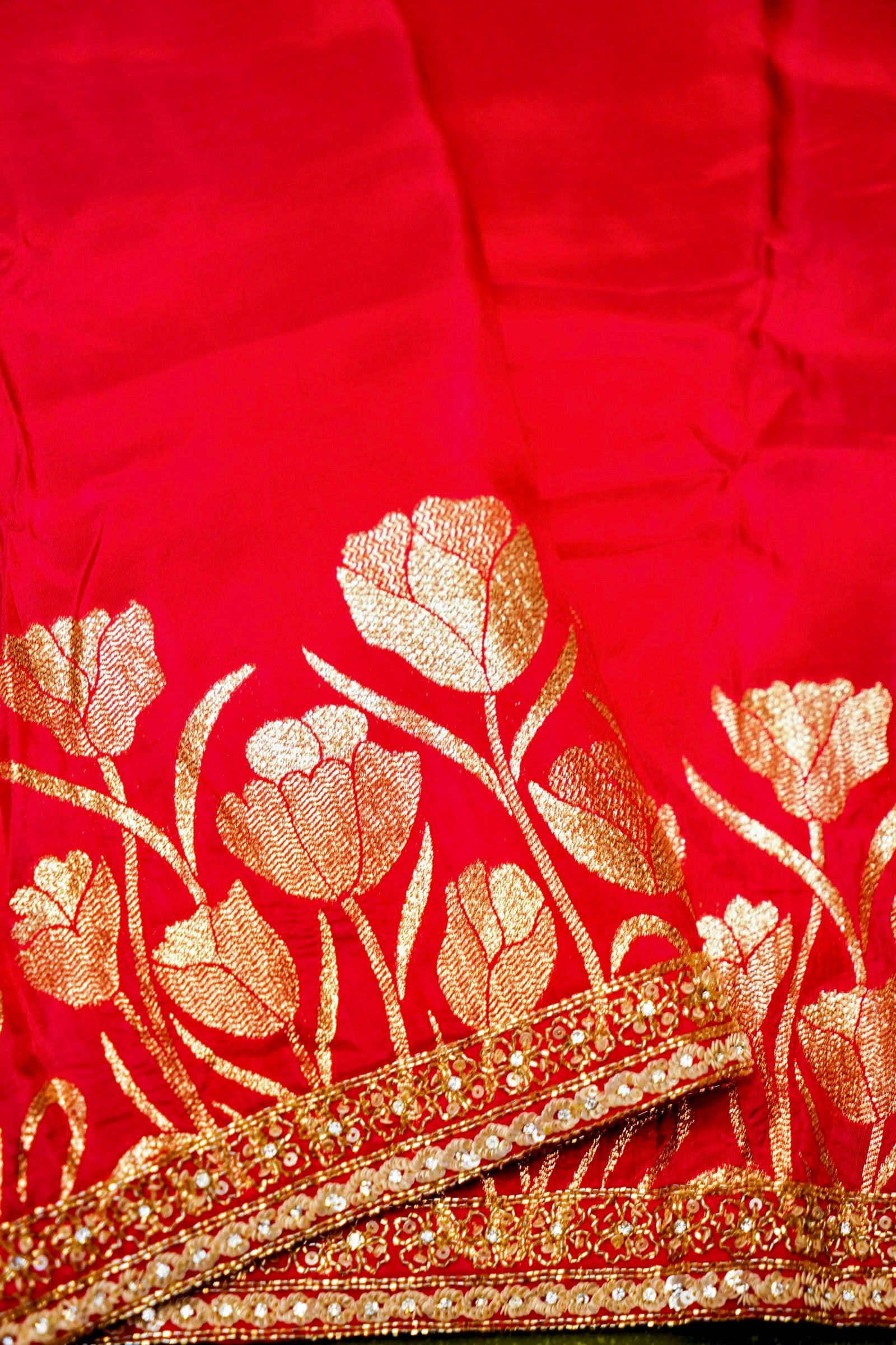 Designer Pink Moonga Silk Saree