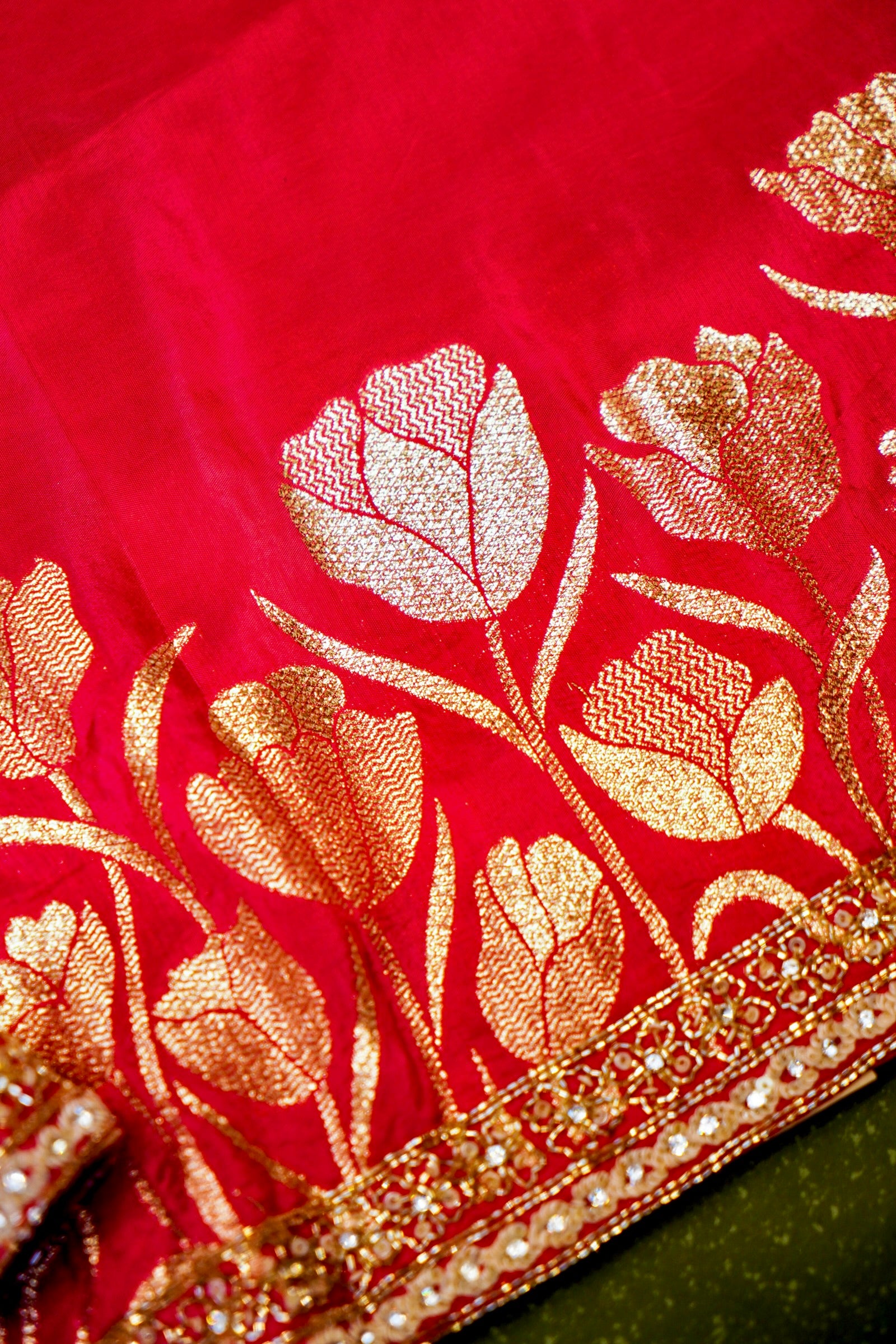 Designer Pink Moonga Silk Saree