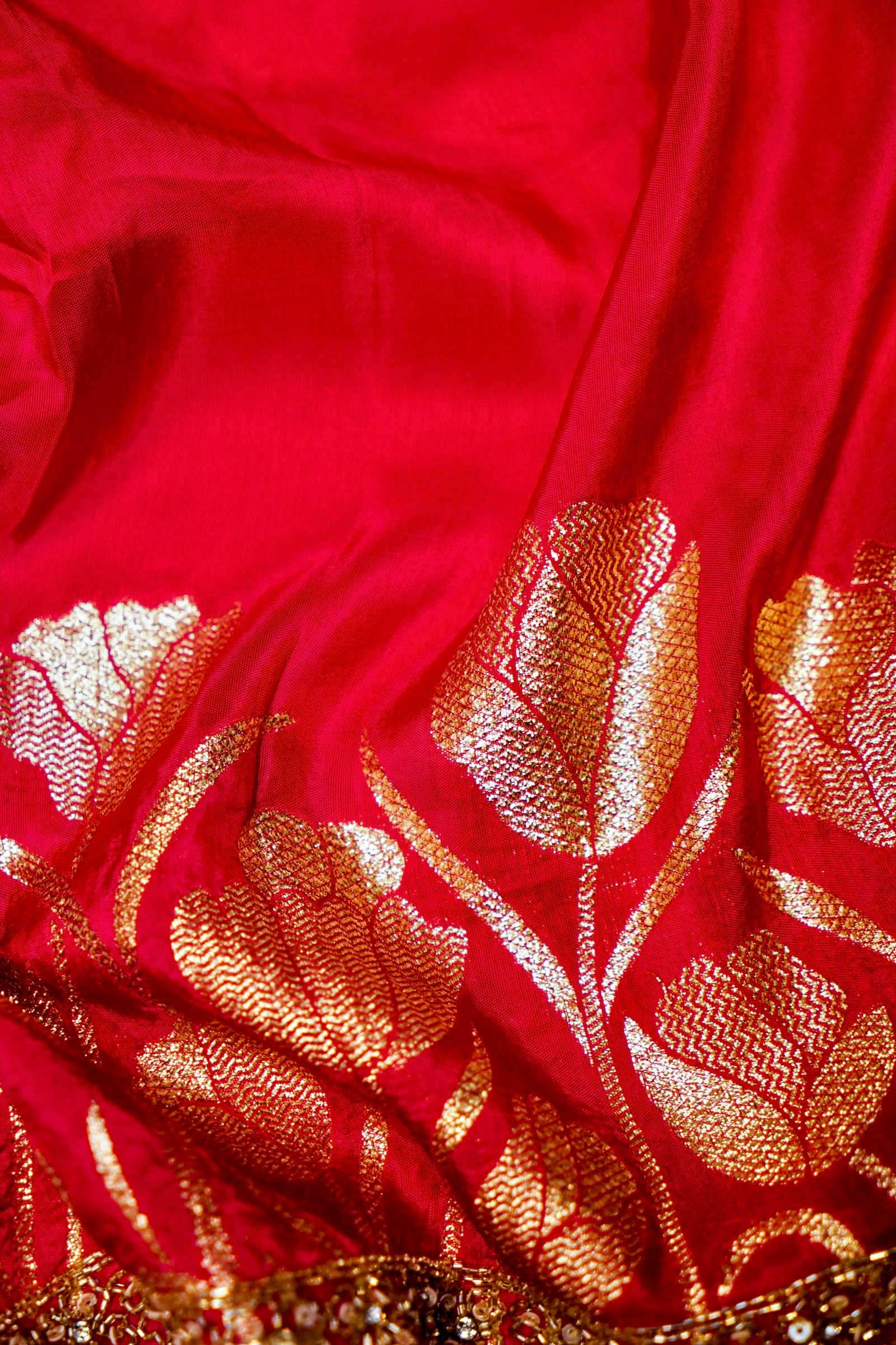 Designer Pink Moonga Silk Saree