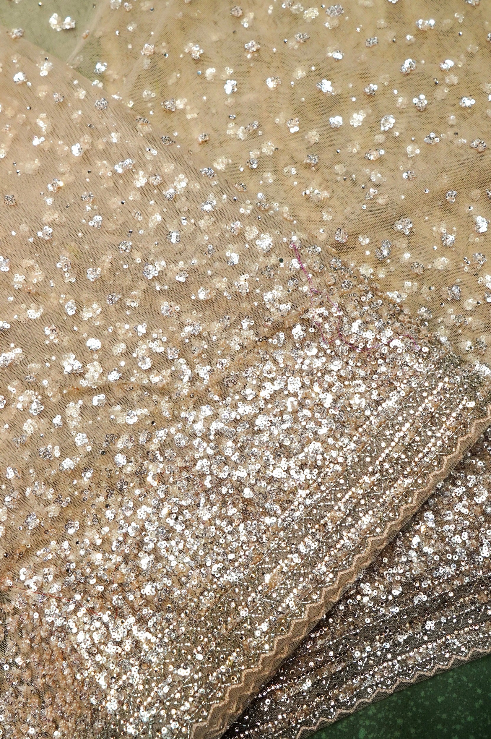 Designer Gold Net Saree