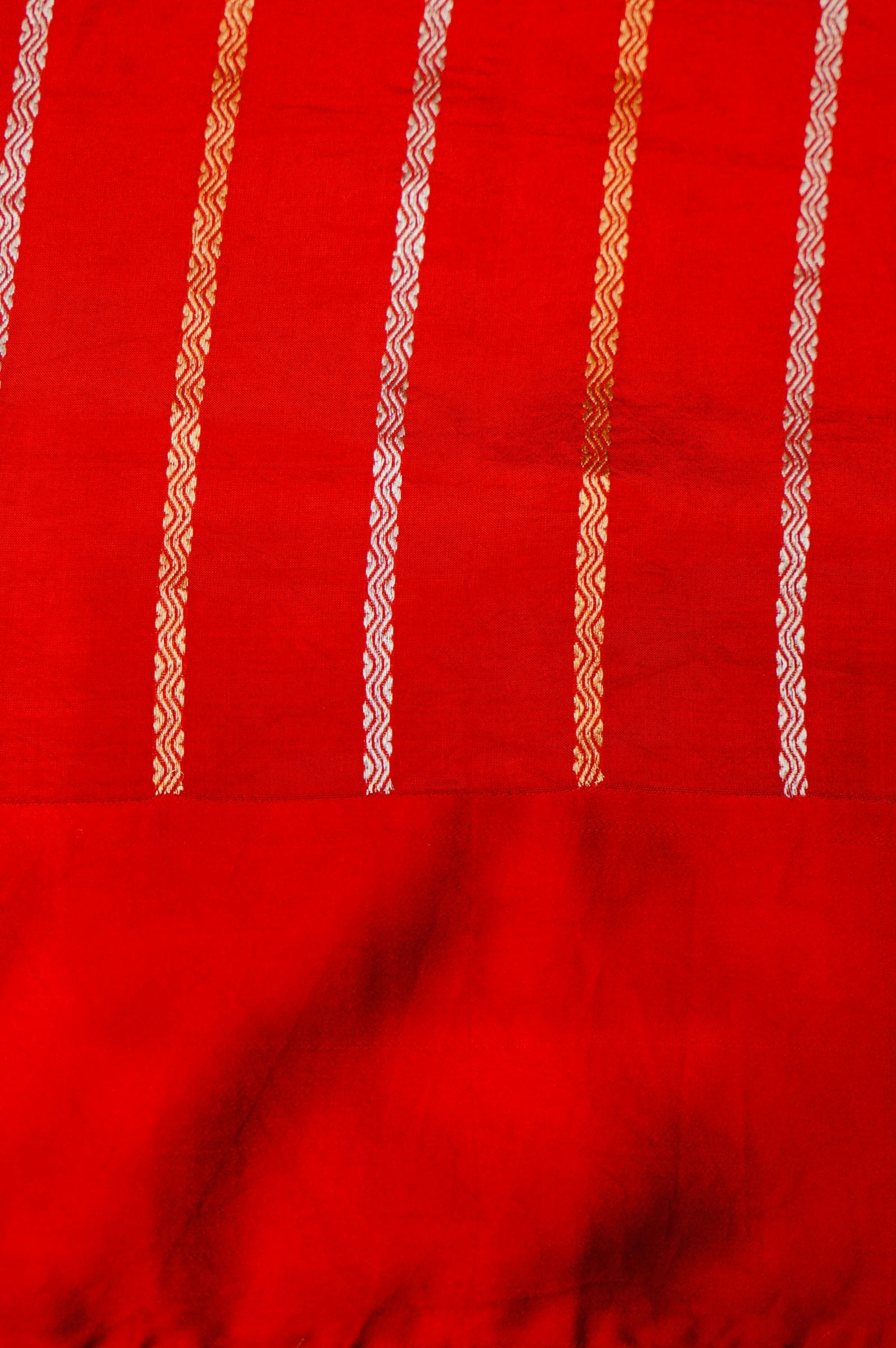 Designer Red Banarasi Katan Soft Silk Saree