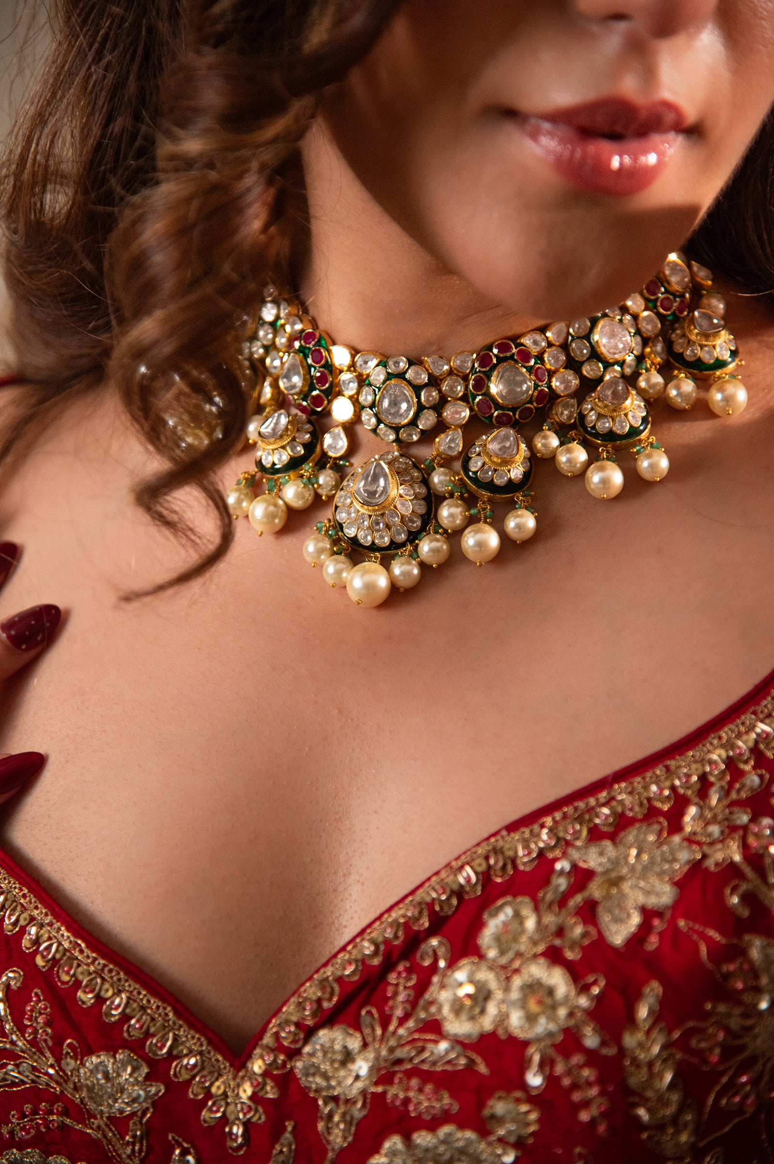 Designer Red Raw Silk Bridal Lehenga