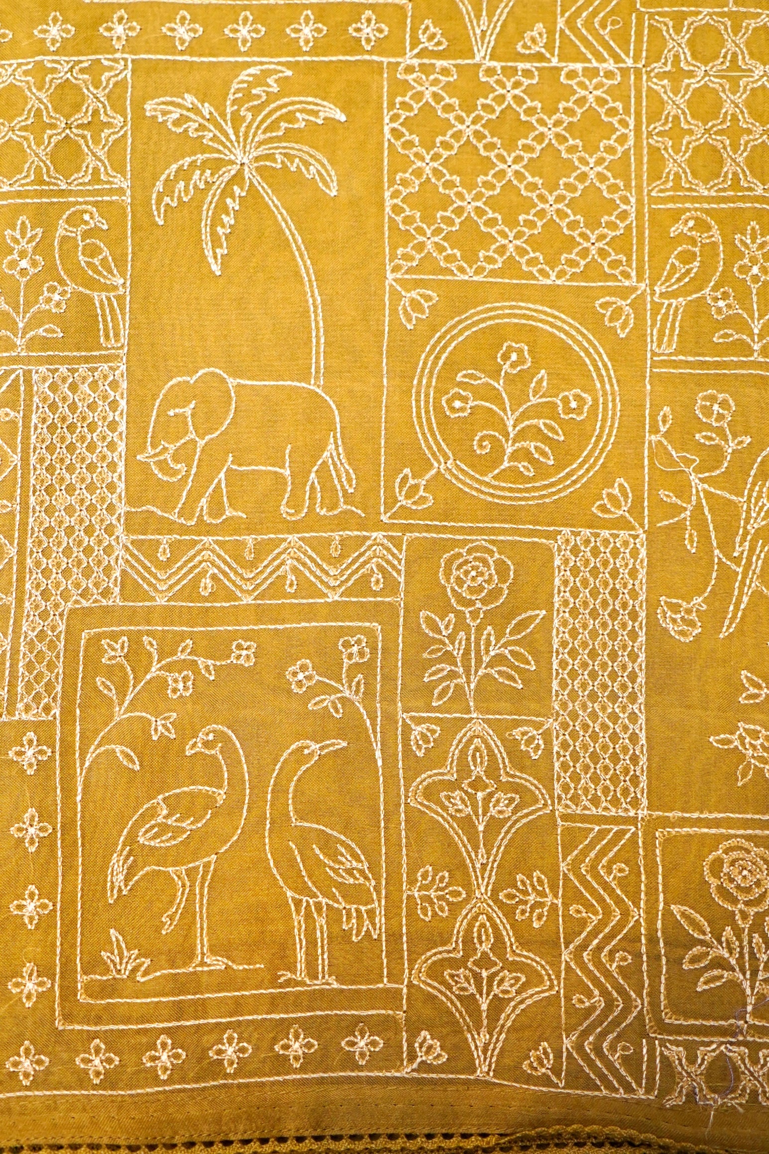 Designer Yellow Organza Suit