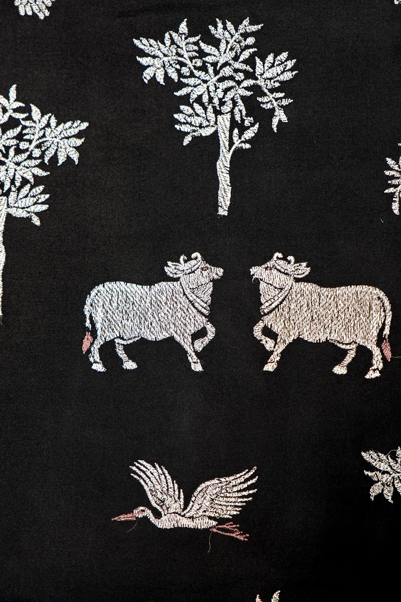 Designer Black Organza Silk Suit