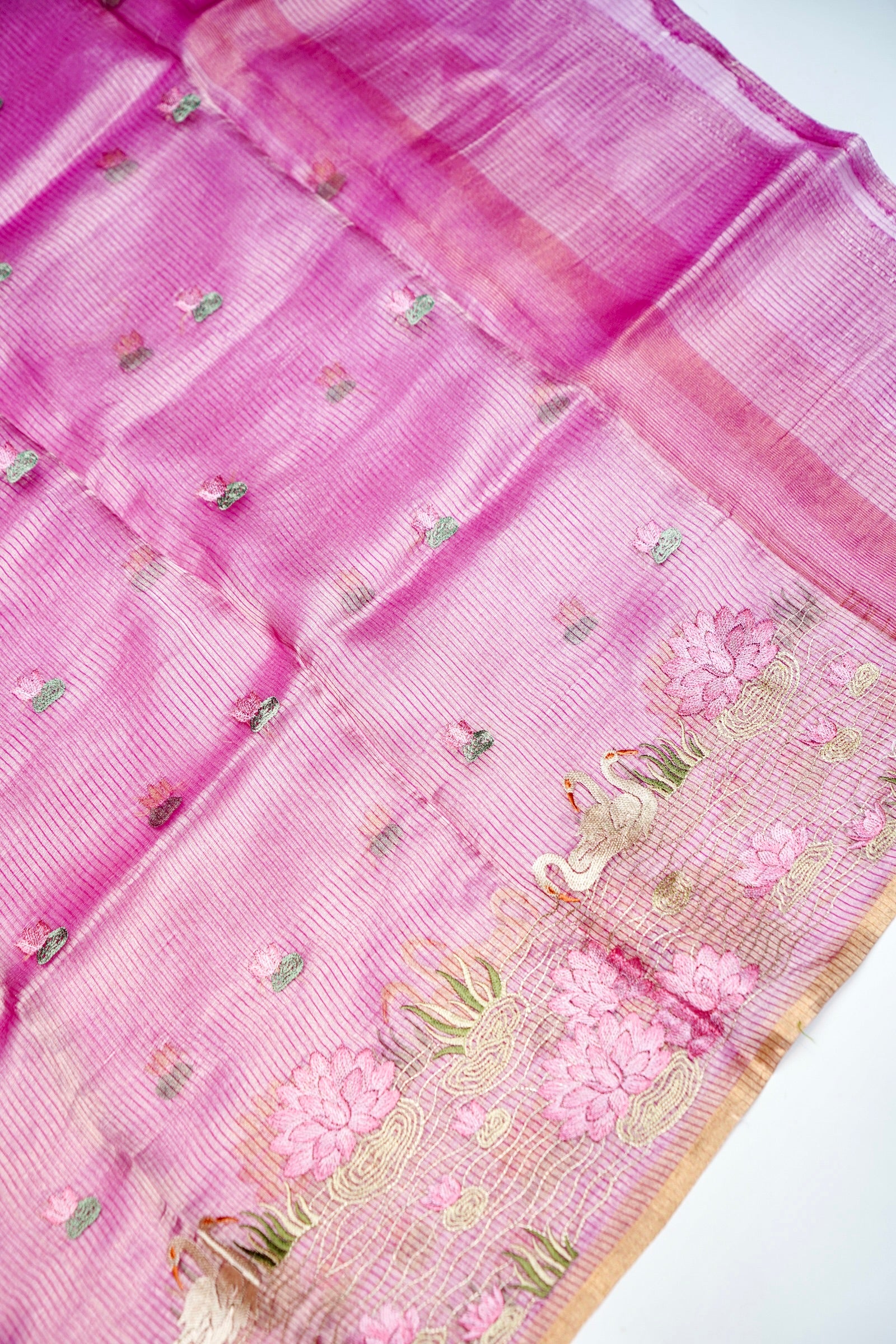 Designer Lavender Pink Tissue Silk Suit