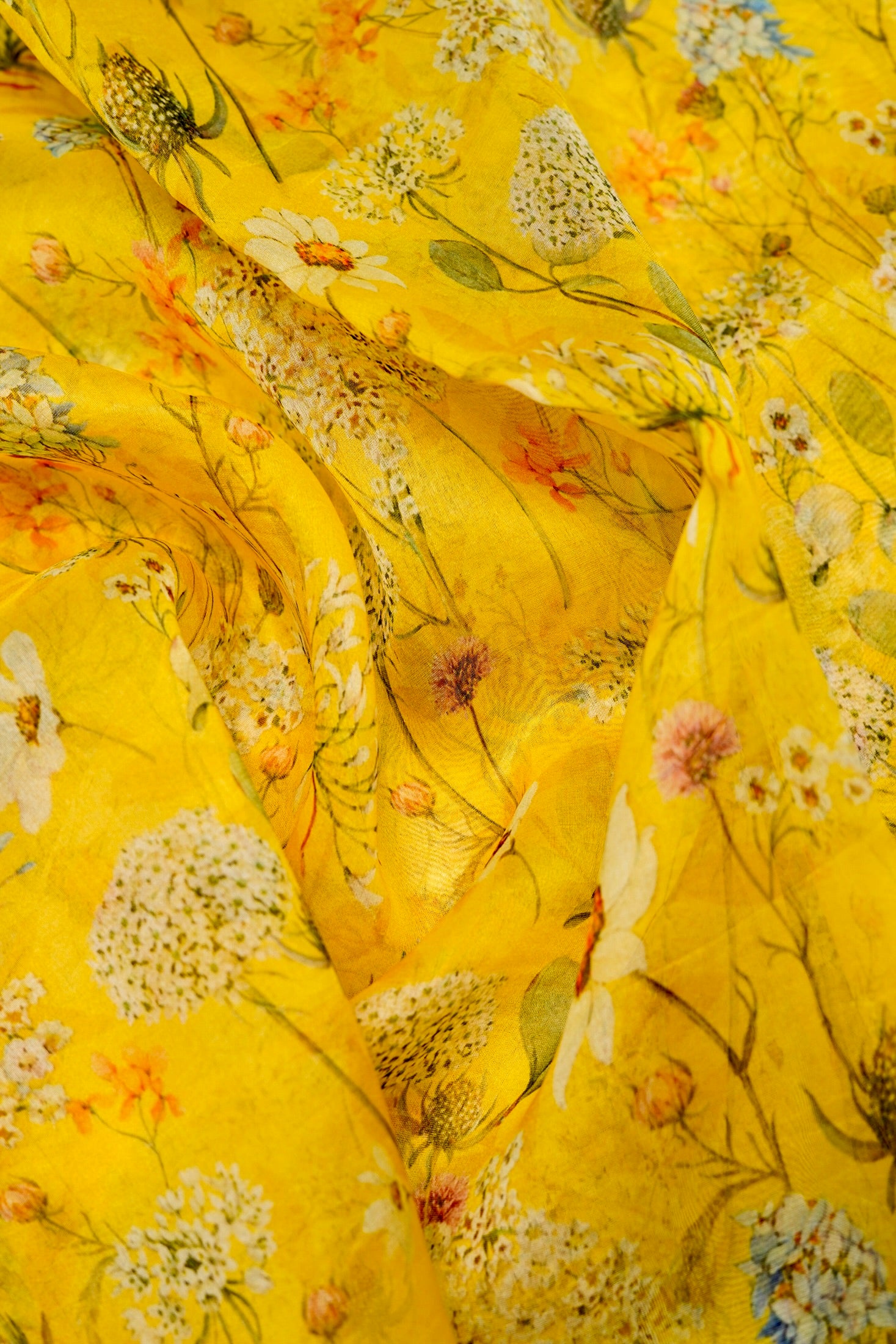 Designer Mustard Yellow Moonga Silk Suit