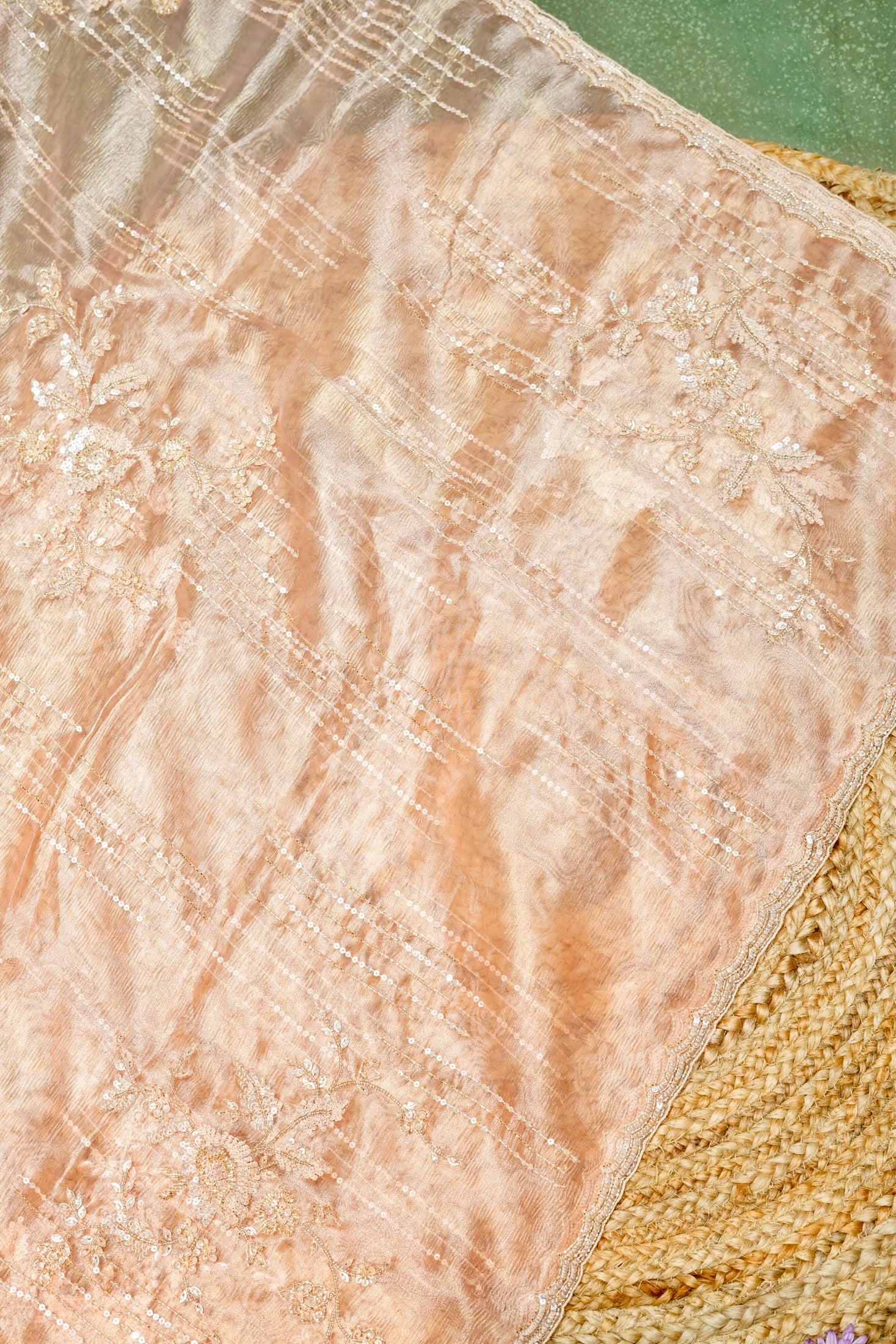 Designer Gold Crush Tissue Suit