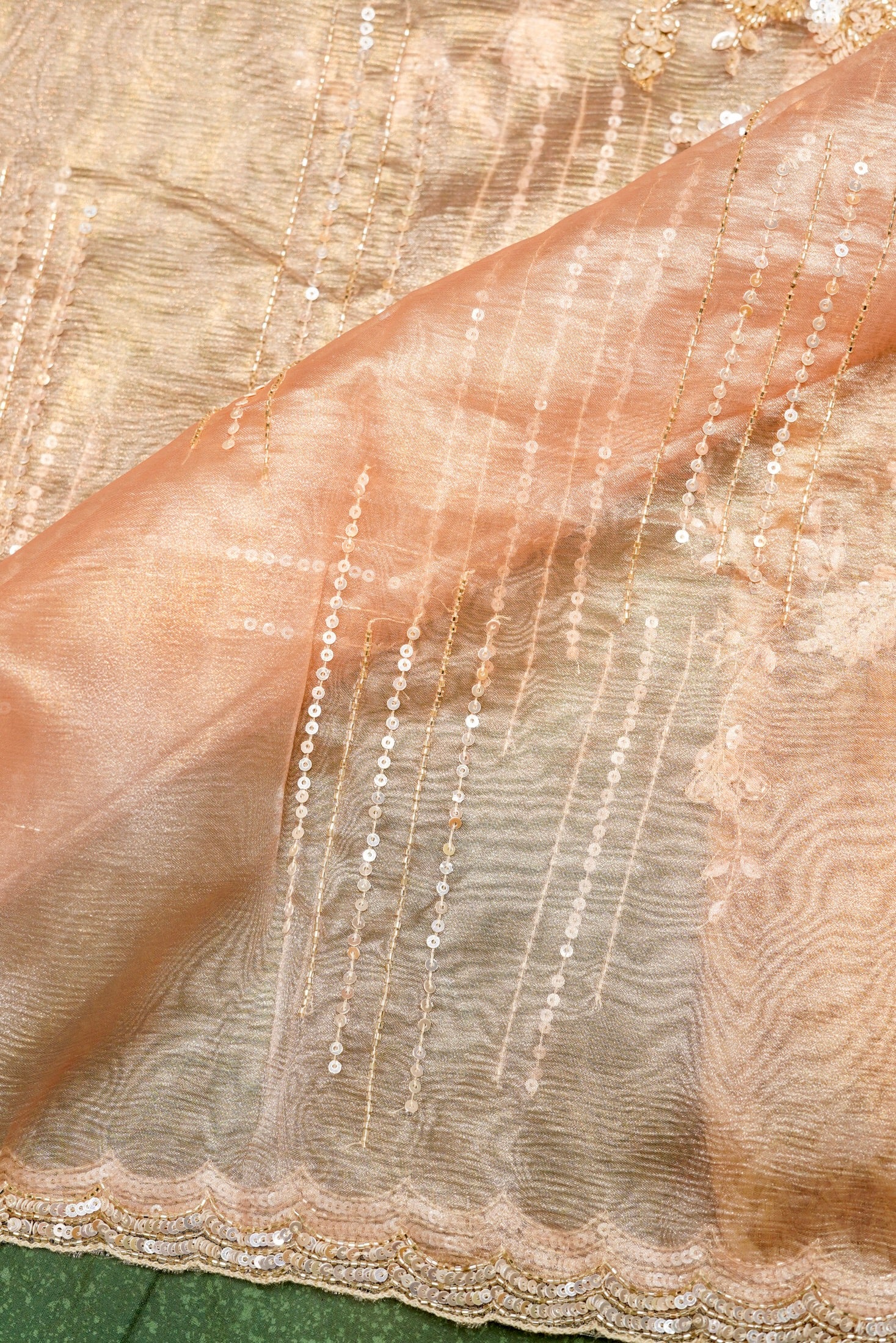 Designer Gold Crush Tissue Suit