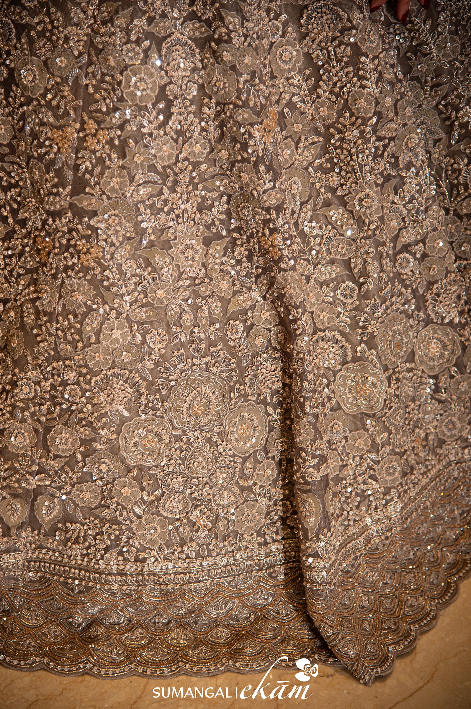Designer Grey Net Party Wear Lehenga