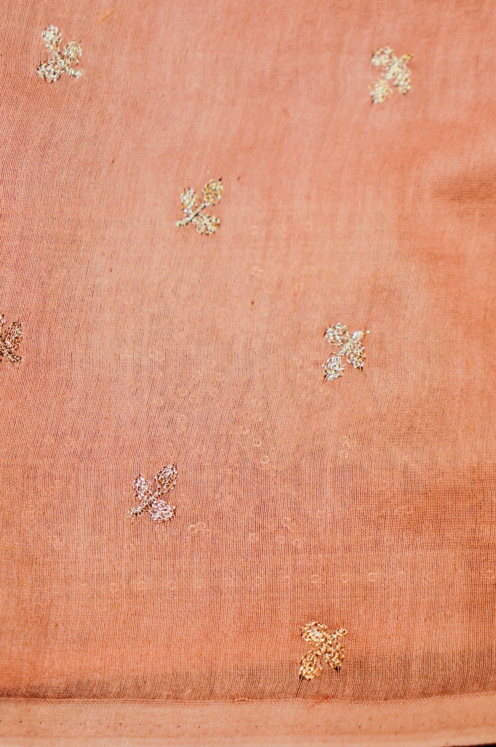 Designer Peach Organza Saree