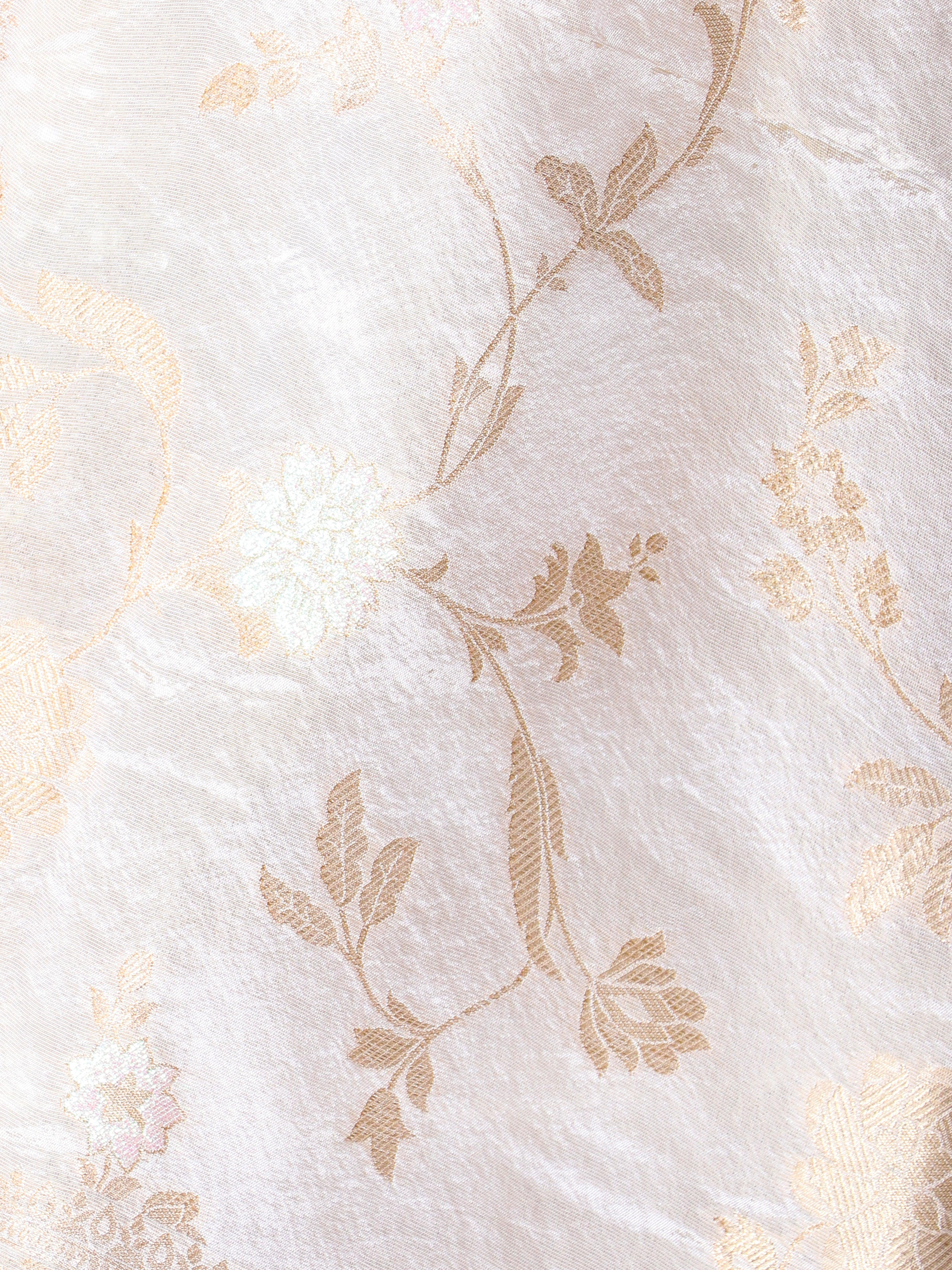 Designer Ivory Raw Silk Party Wear Lehenga - Sumangal Ekam