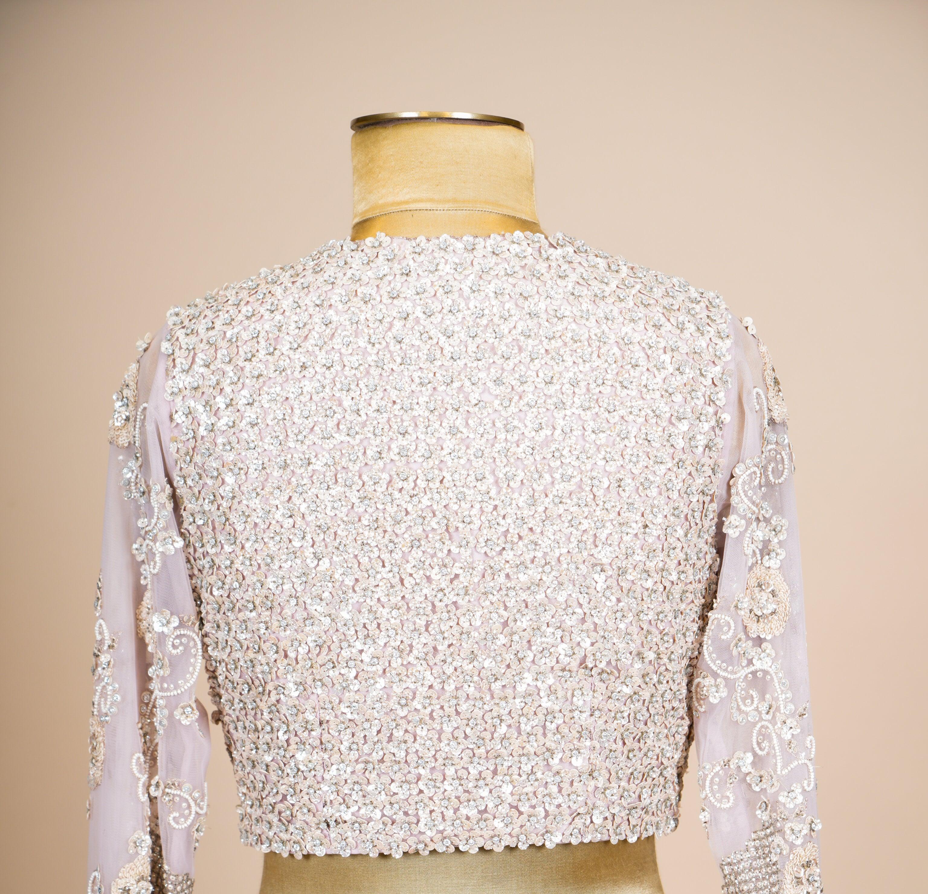 Designer Lavender Organza Silk Party Wear Indo Western - Sumangal Ekam