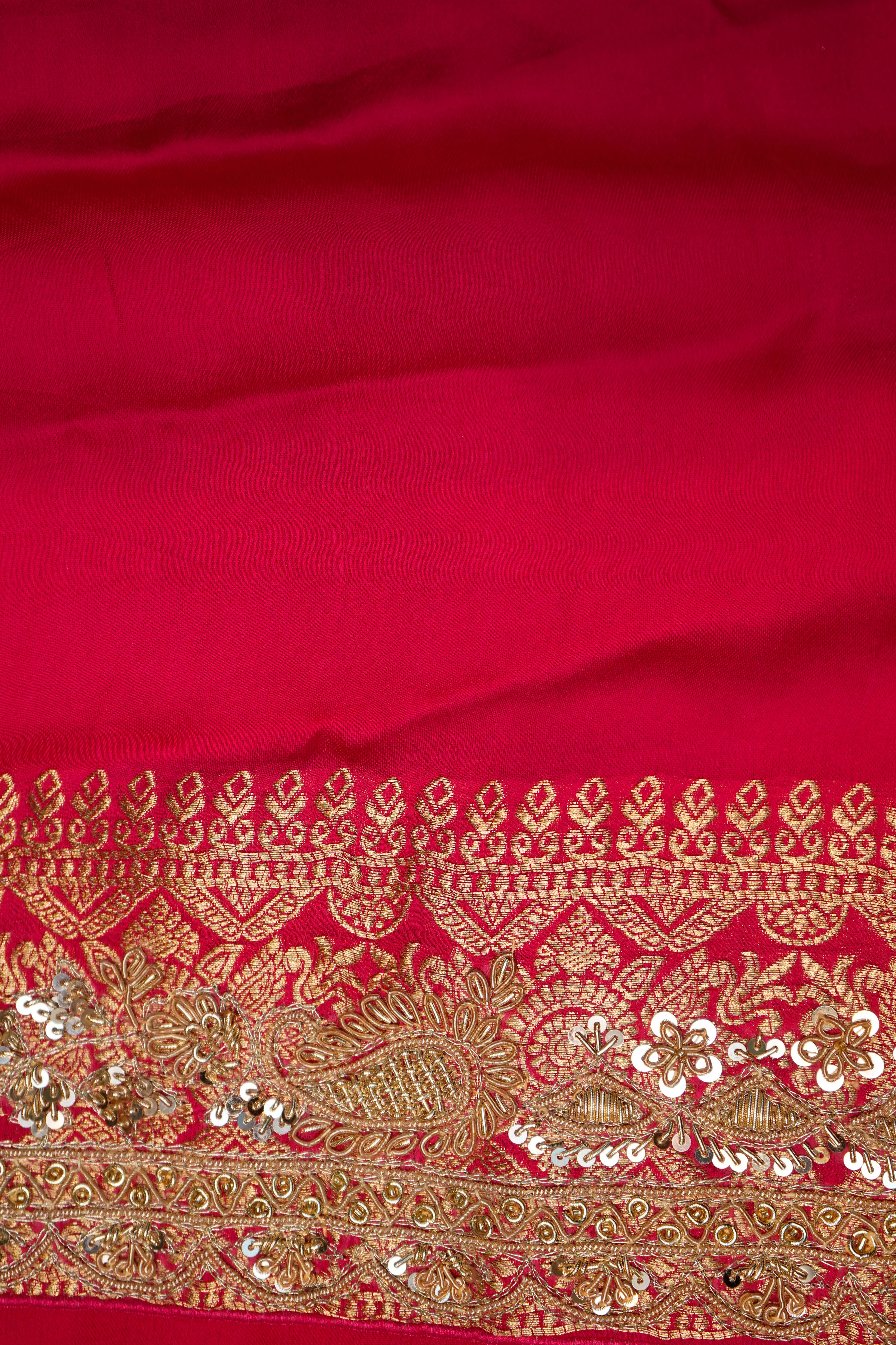 Designer PInk Moonga Silk Saree