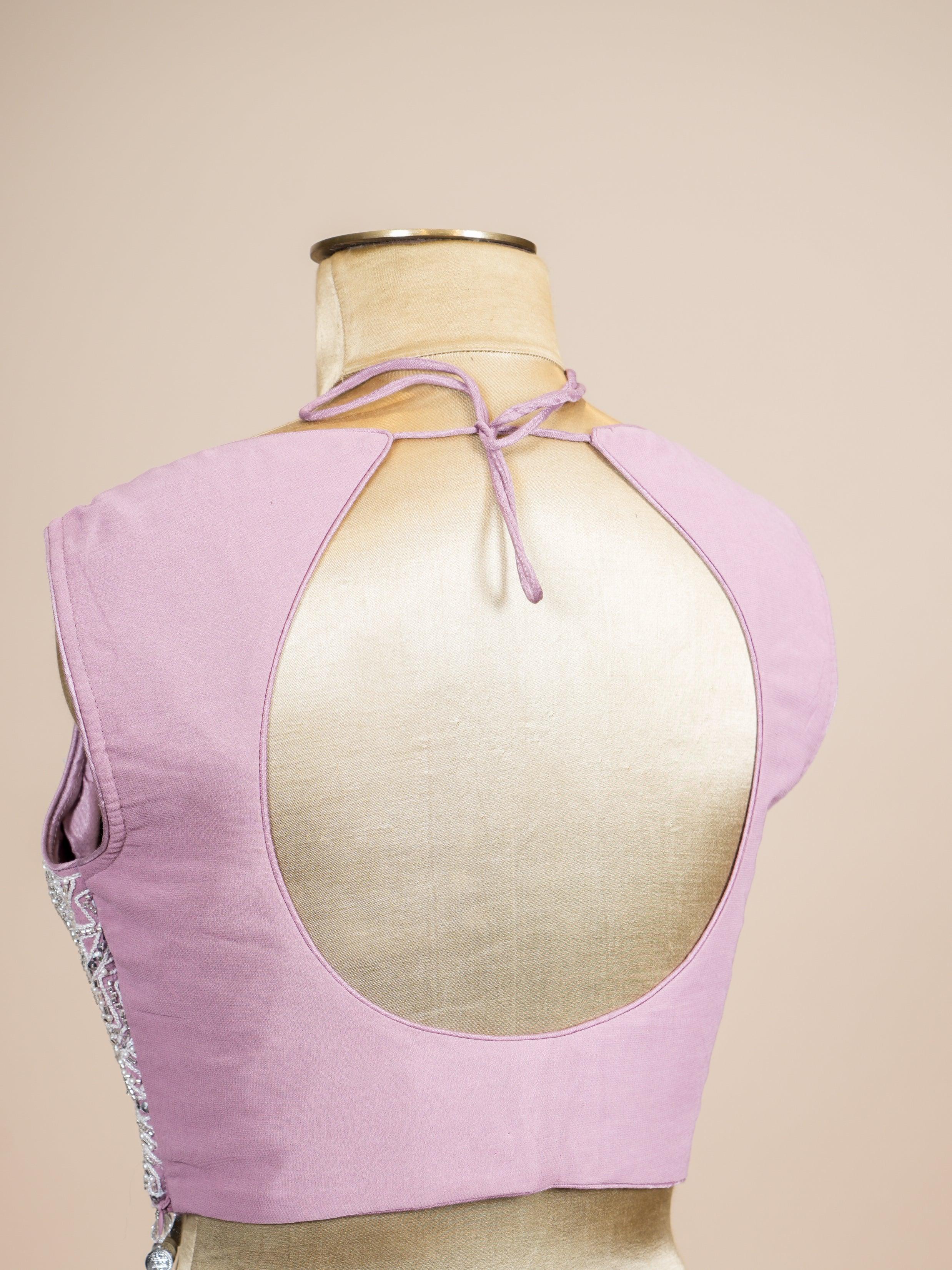 Designer Onion Pink Crepe Silk Party Wear Indo Western - Sumangal Ekam